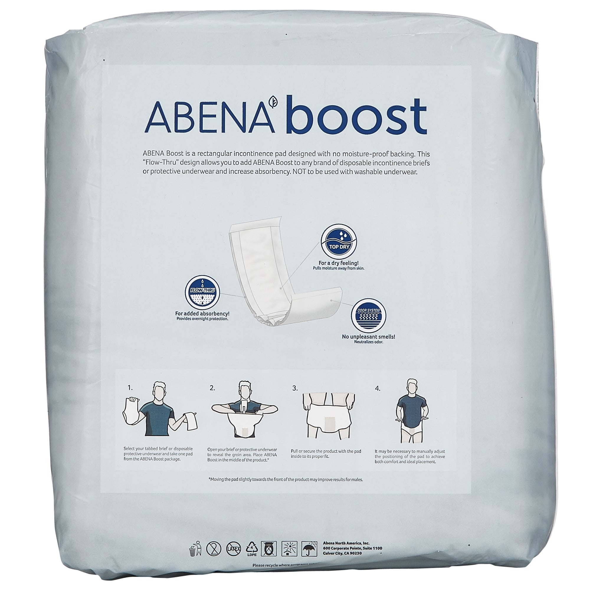 Abena Boost Maxi Incontinence Booster Pads, 1300 mL Absorption, 20 Pack