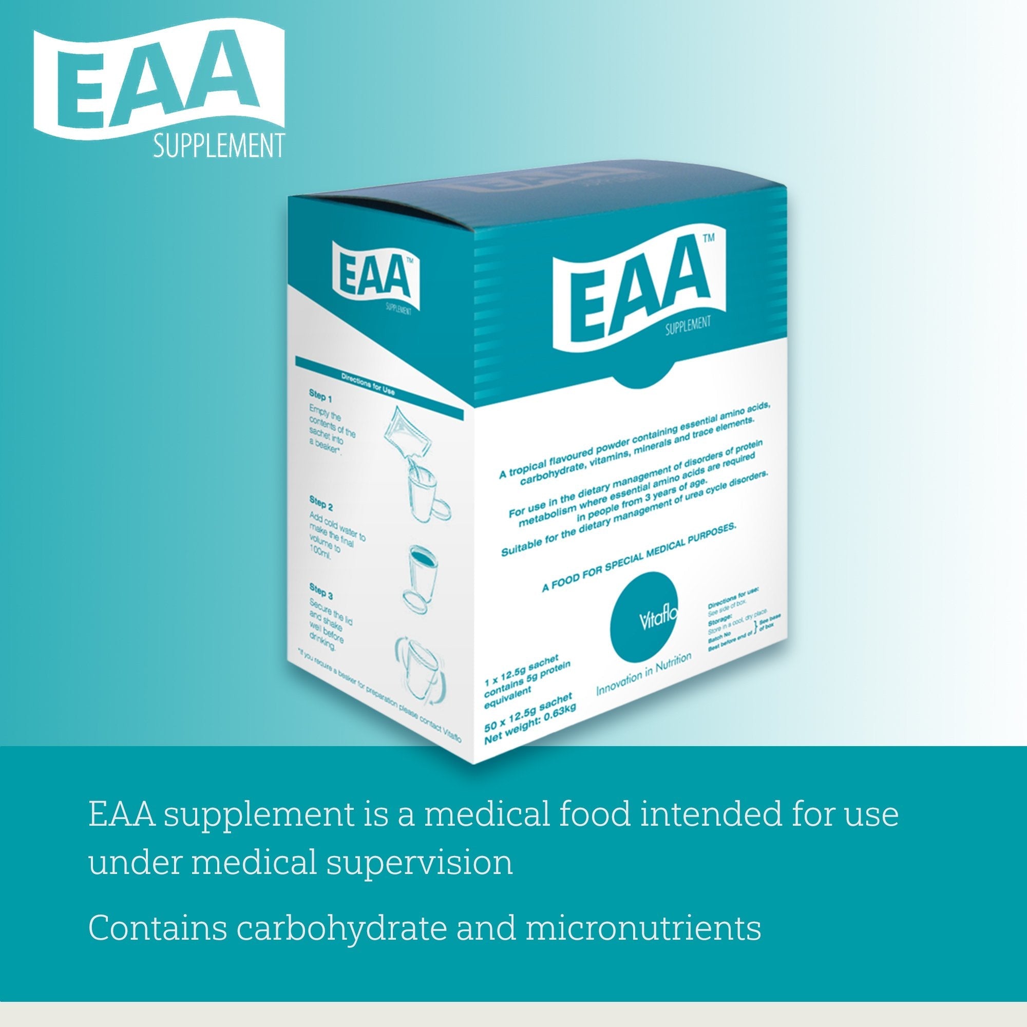 EAA Supplement™ for the Dietary Management of Urea Cycle Disorders, Tropical Flavor (50 Units)