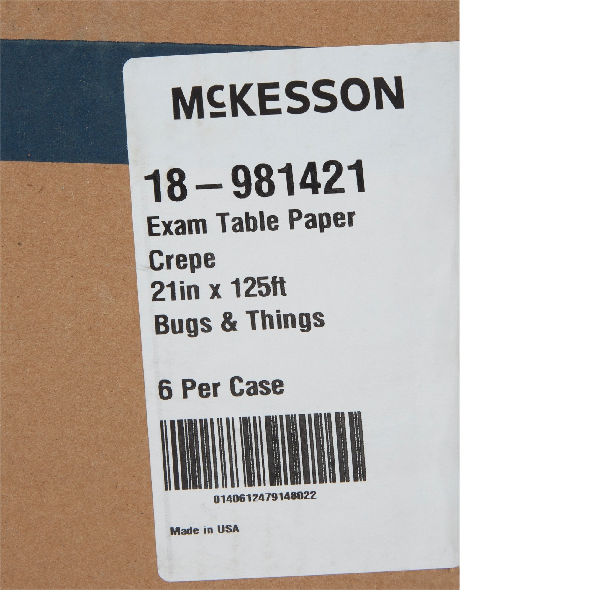 McKesson Crepe Table Paper, 21 Inch x 125 Foot, Print (Bugs and Things) (6 Units)
