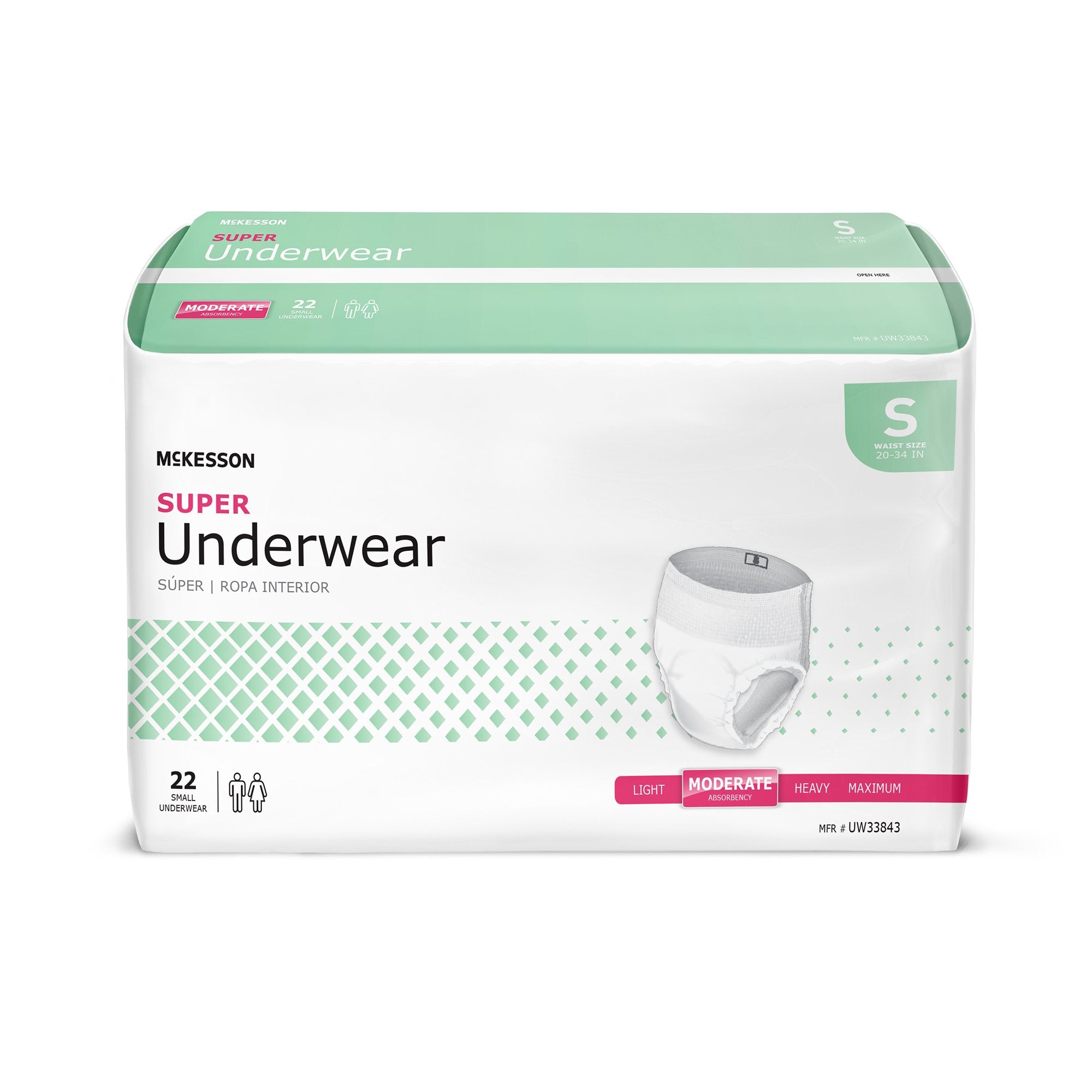 McKesson Super Underwear, Small (22 Units)