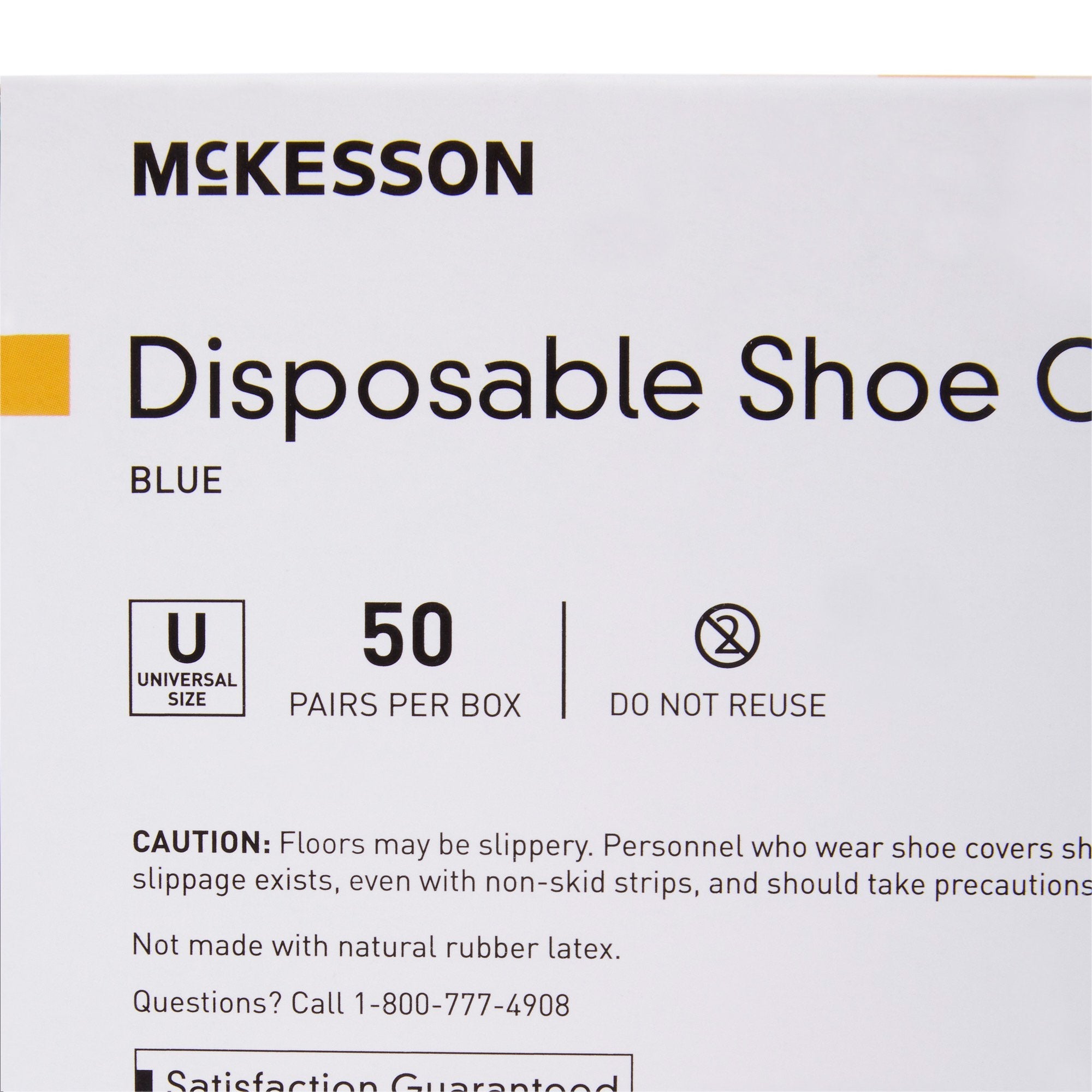 McKesson Shoe Cover, One Size Fits Most Shoe, High, Non-Skid Sole, Blue, Non-Sterile (50 Units)