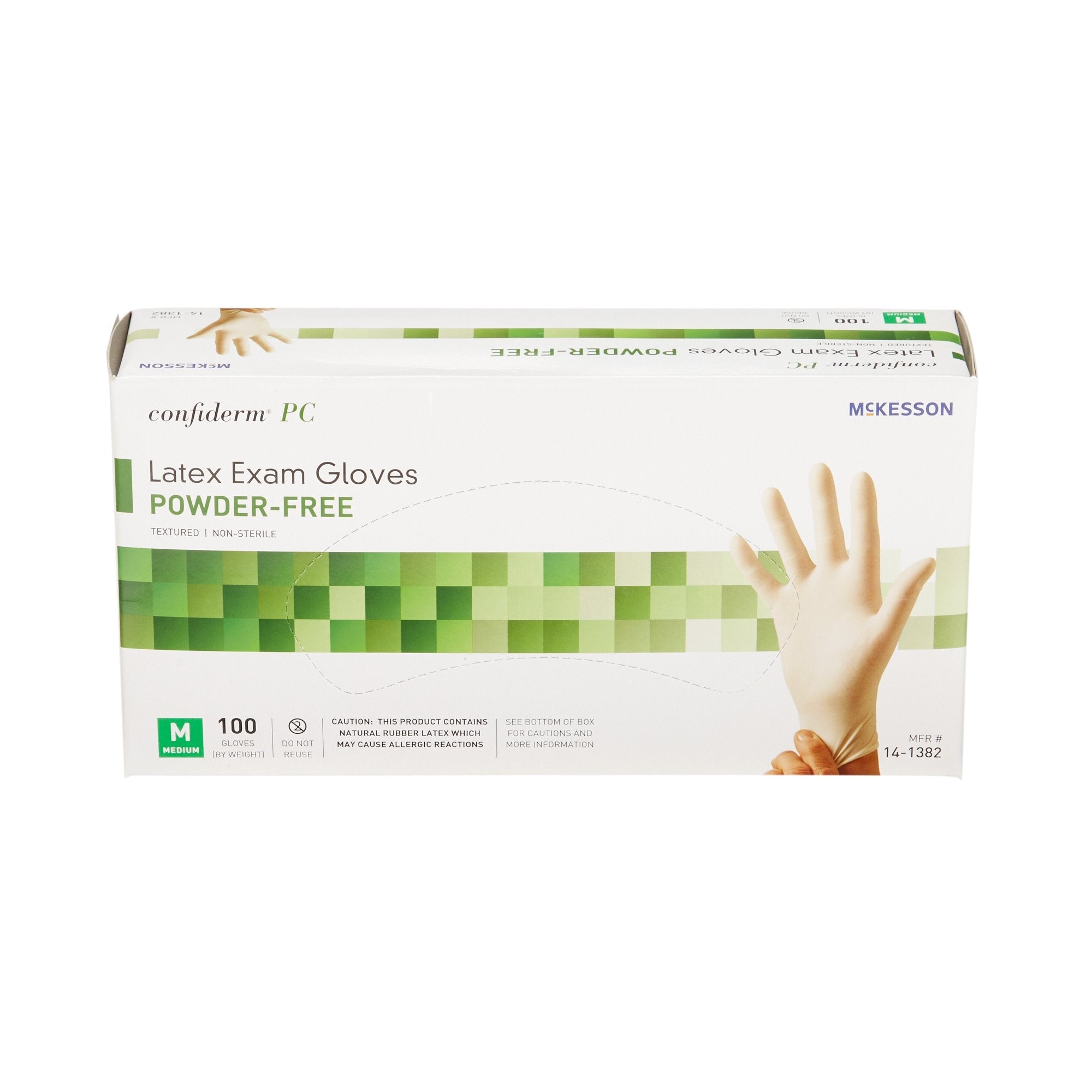 McKesson Confiderm® Latex Exam Glove, Medium, Ivory (100 Units)