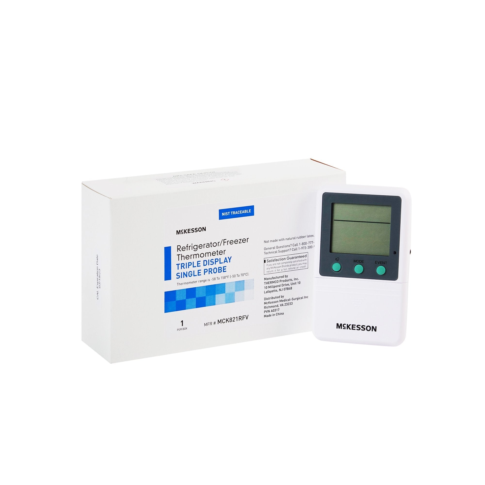 McKesson Refrigerator / Freezer Thermometer, Digital Display, -58° to +158°F Range (1 Unit)