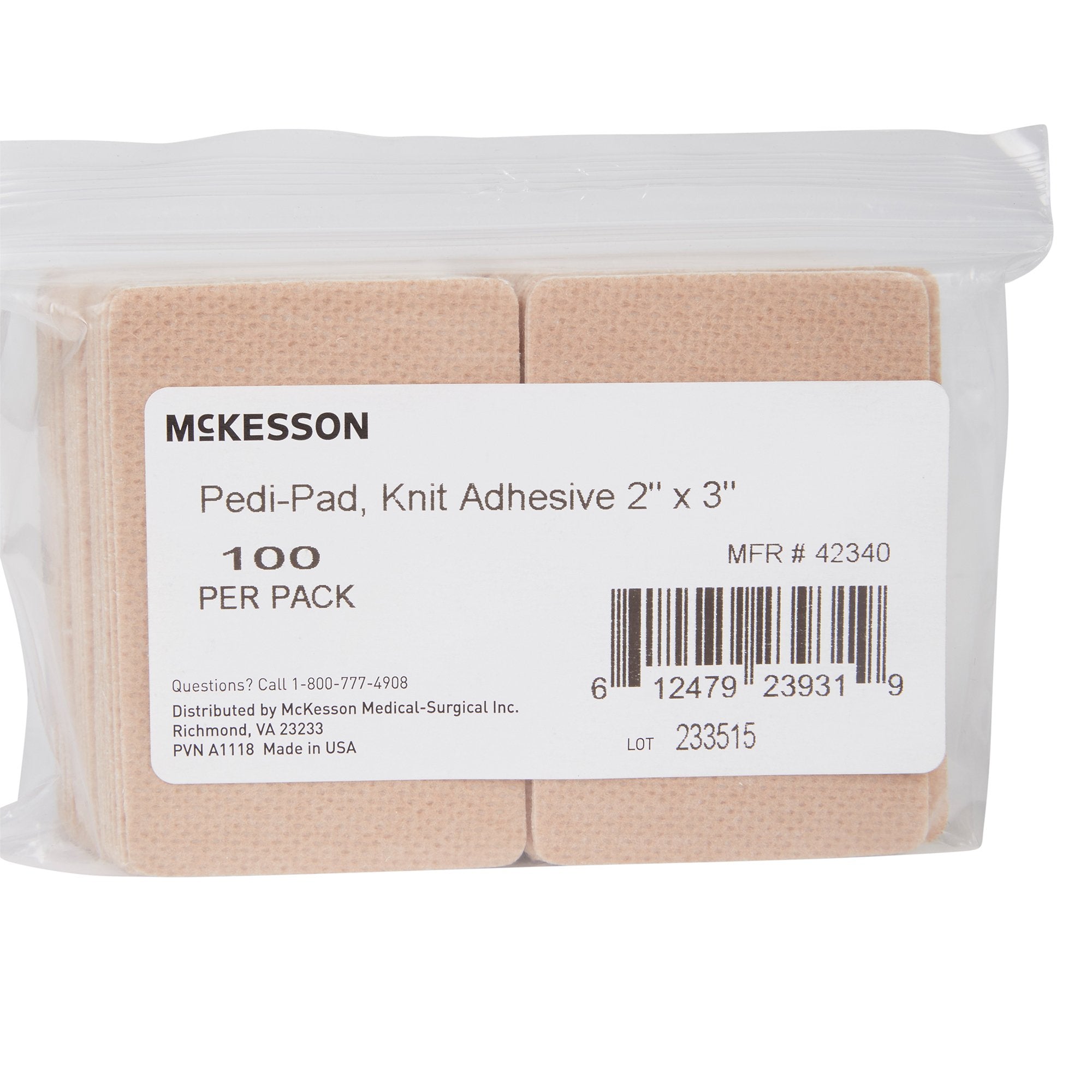 McKesson Beige Protective Pad, 2 x 3 Inch (100 Units)
