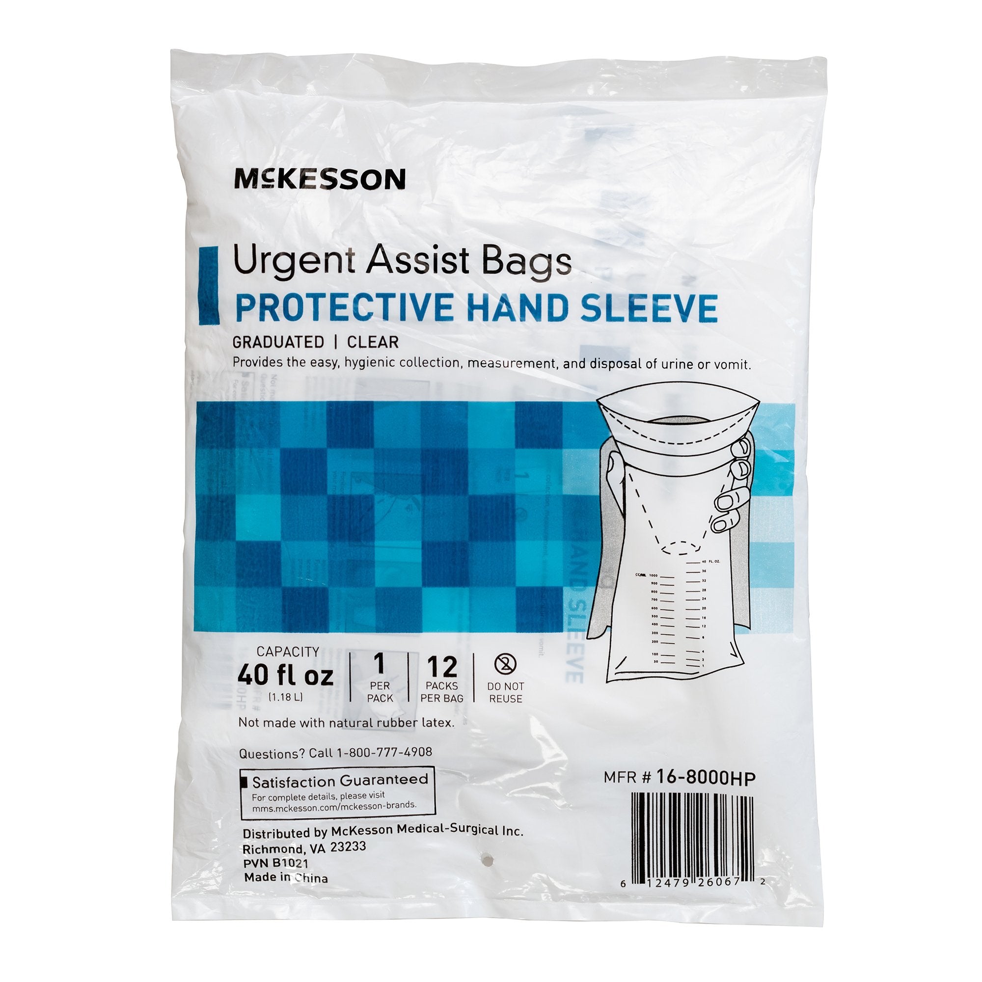 McKesson Urgent Assist Bags with Protective Hand Sleeve (12 Units)