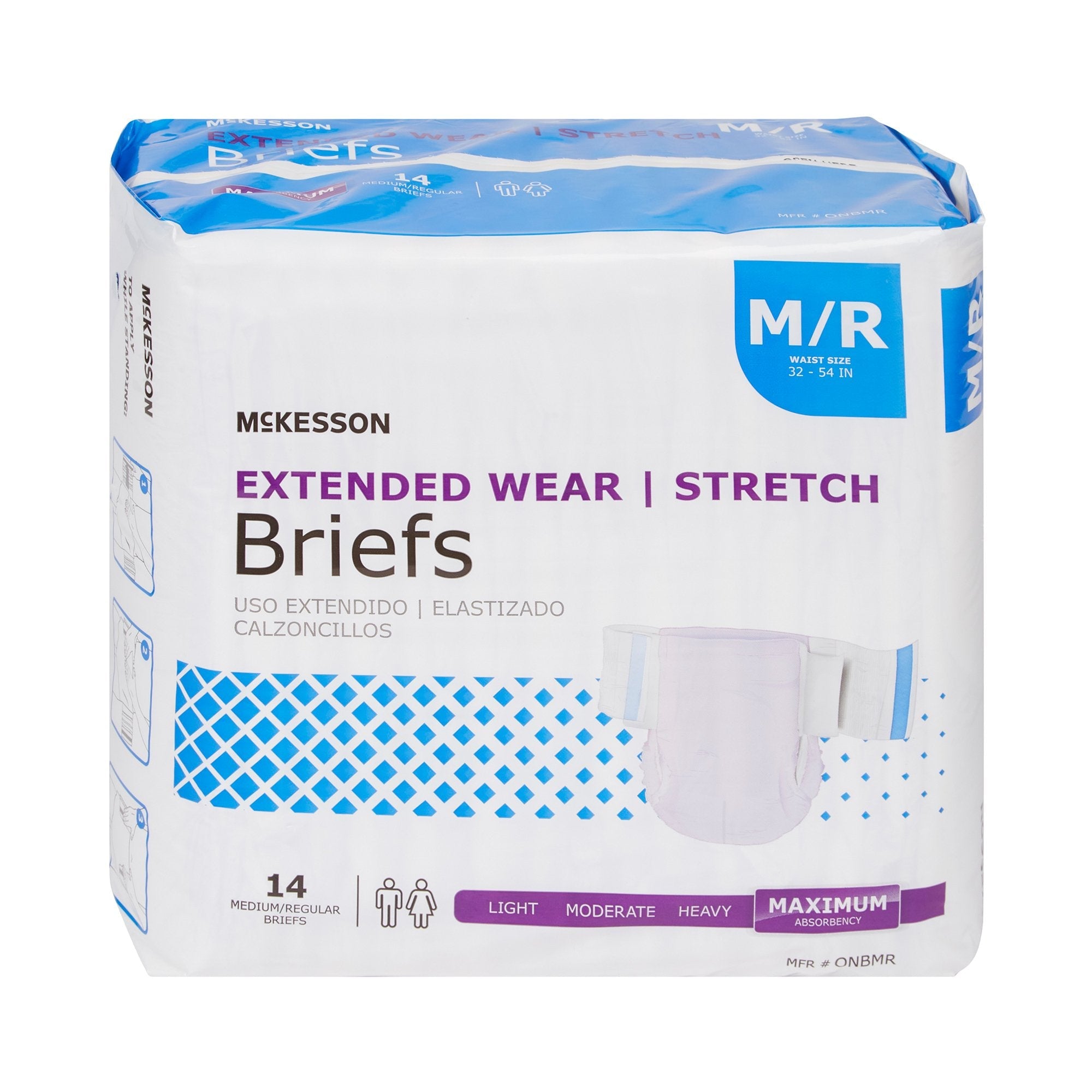 McKesson Extended Wear Maximum Absorbency Incontinence Brief, Medium (14 Units)