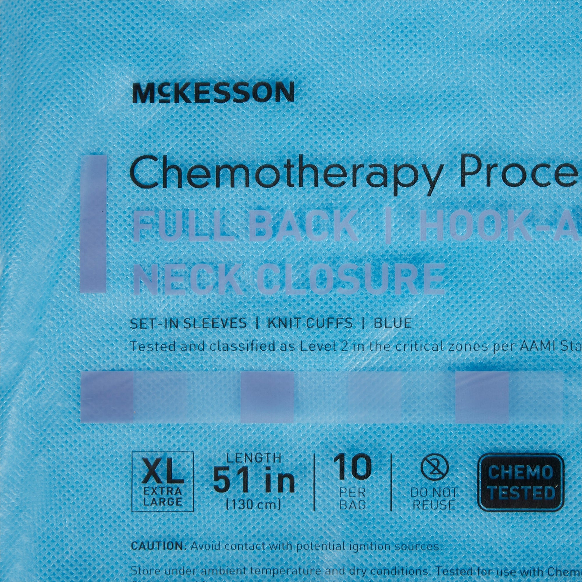 McKesson Full Back Chemotherapy Procedure Gown, Extra Large (10 Units)