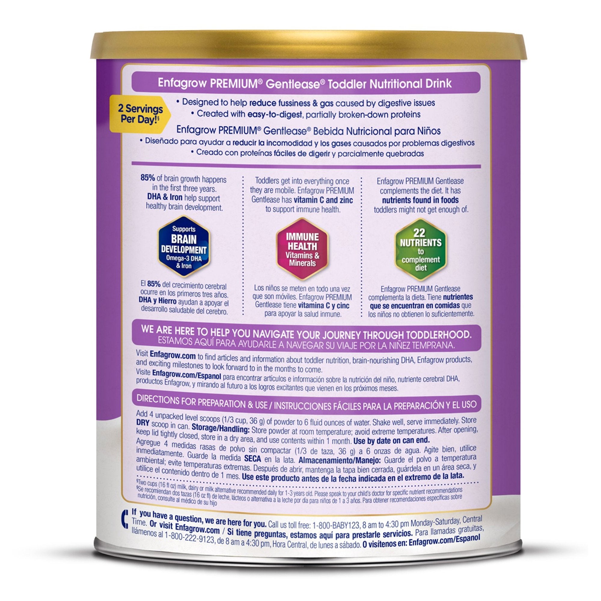 Enfagrow Premium™ Gentlease® Toddler Pediatric Oral Supplement, 29.1 oz. Can (1 Unit)