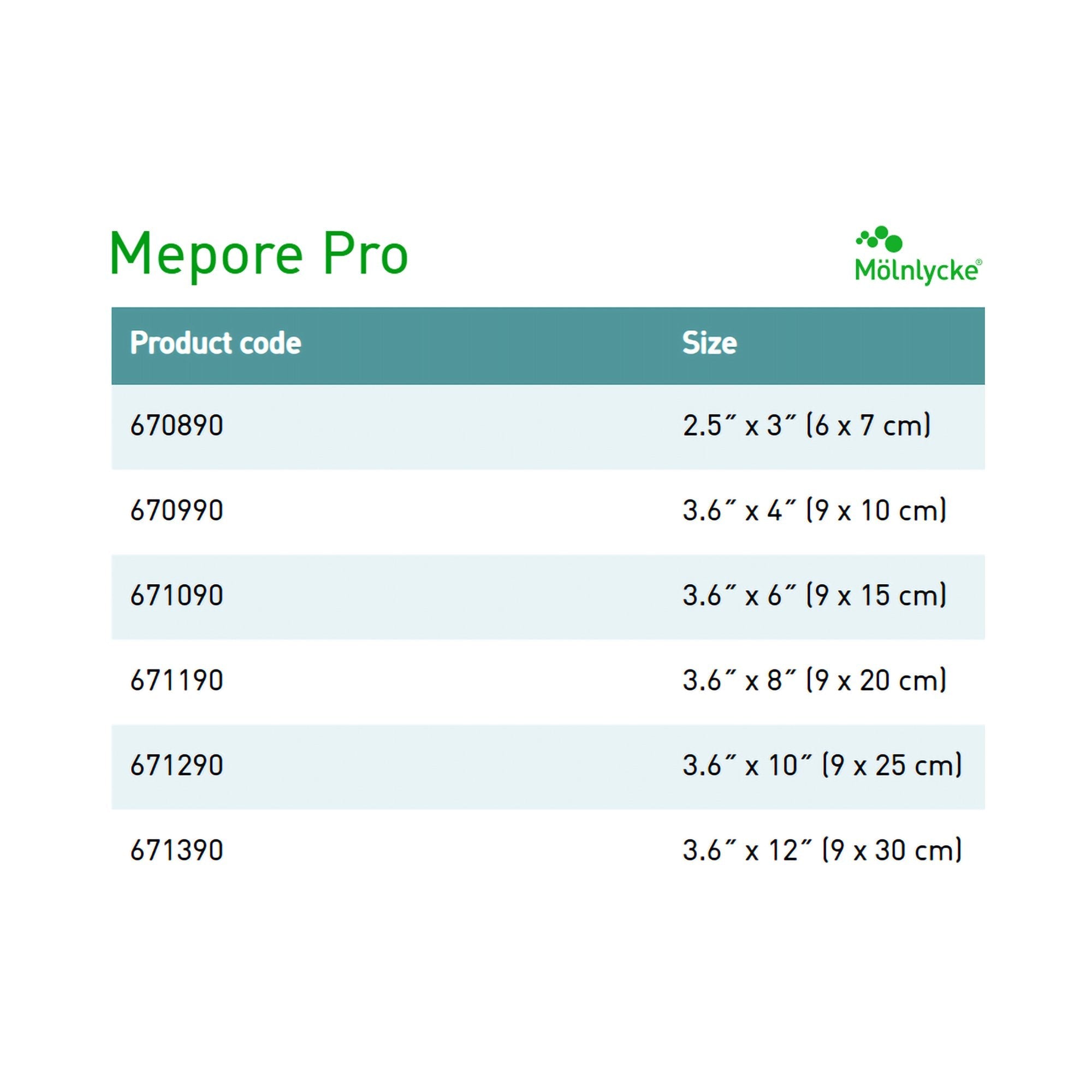 Mepore® Pro Adhesive Dressing, 3 x 10 Inch (30 Units)