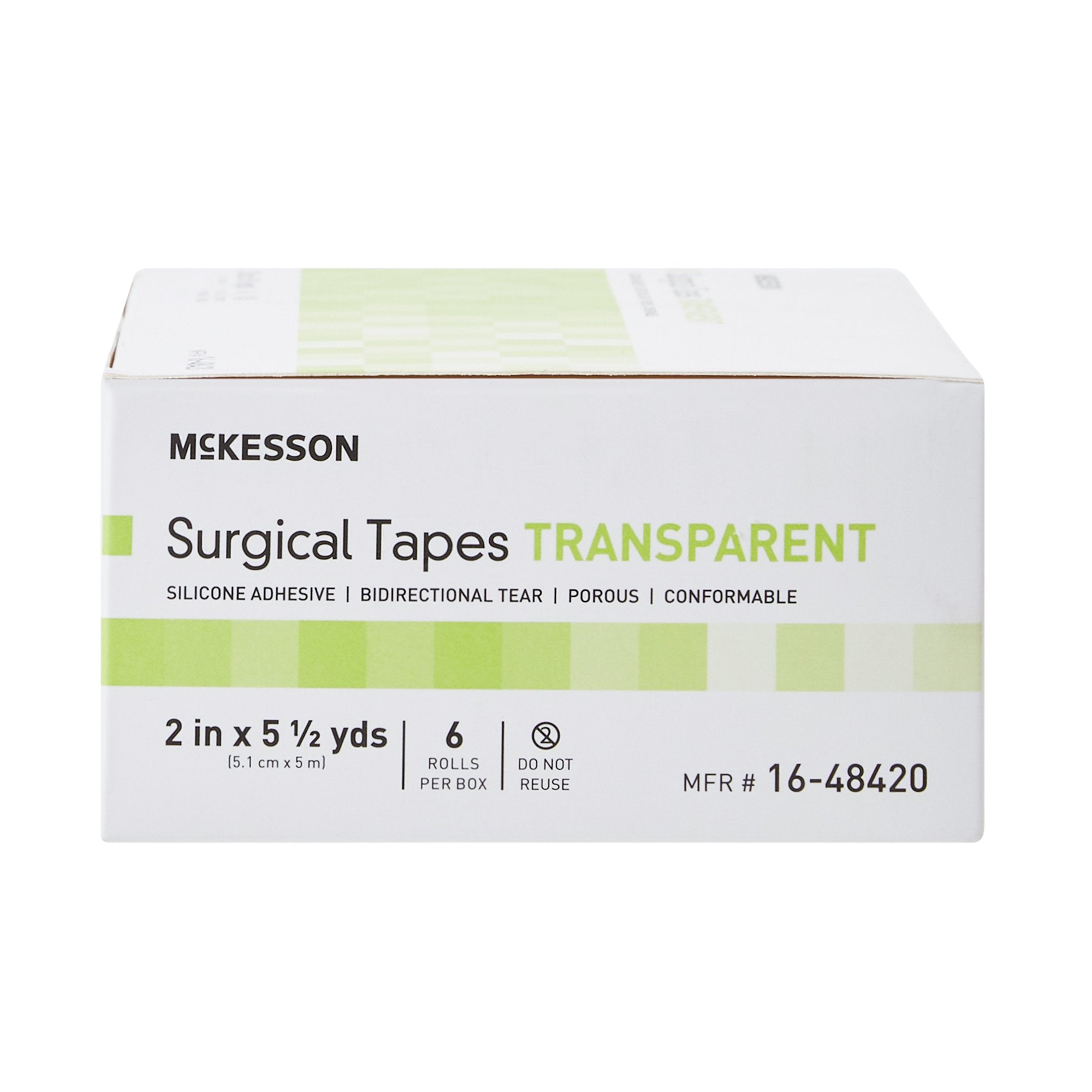 McKesson Silicone Medical Tape, 2 Inch x 5-1/2 Yard, Transparent (6 Units)