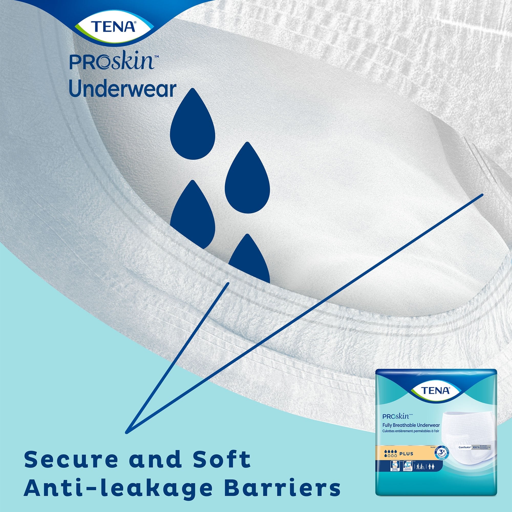 TENA® ProSkin™ Plus Fully Breathable Absorbent Underwear, X-Large (14 Units)
