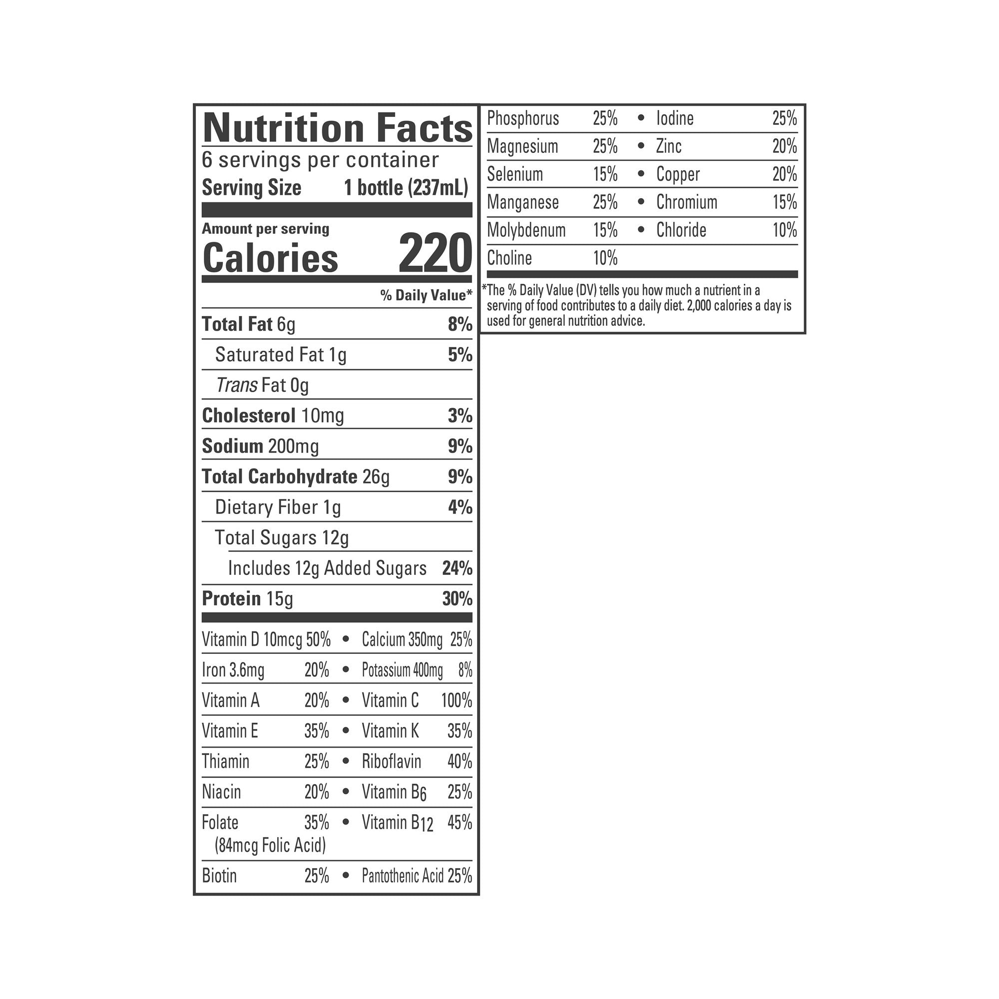 Carnation Breakfast Essentials® High Protein Vanilla Nutritional Drink, 8-ounce bottle (6 Units)