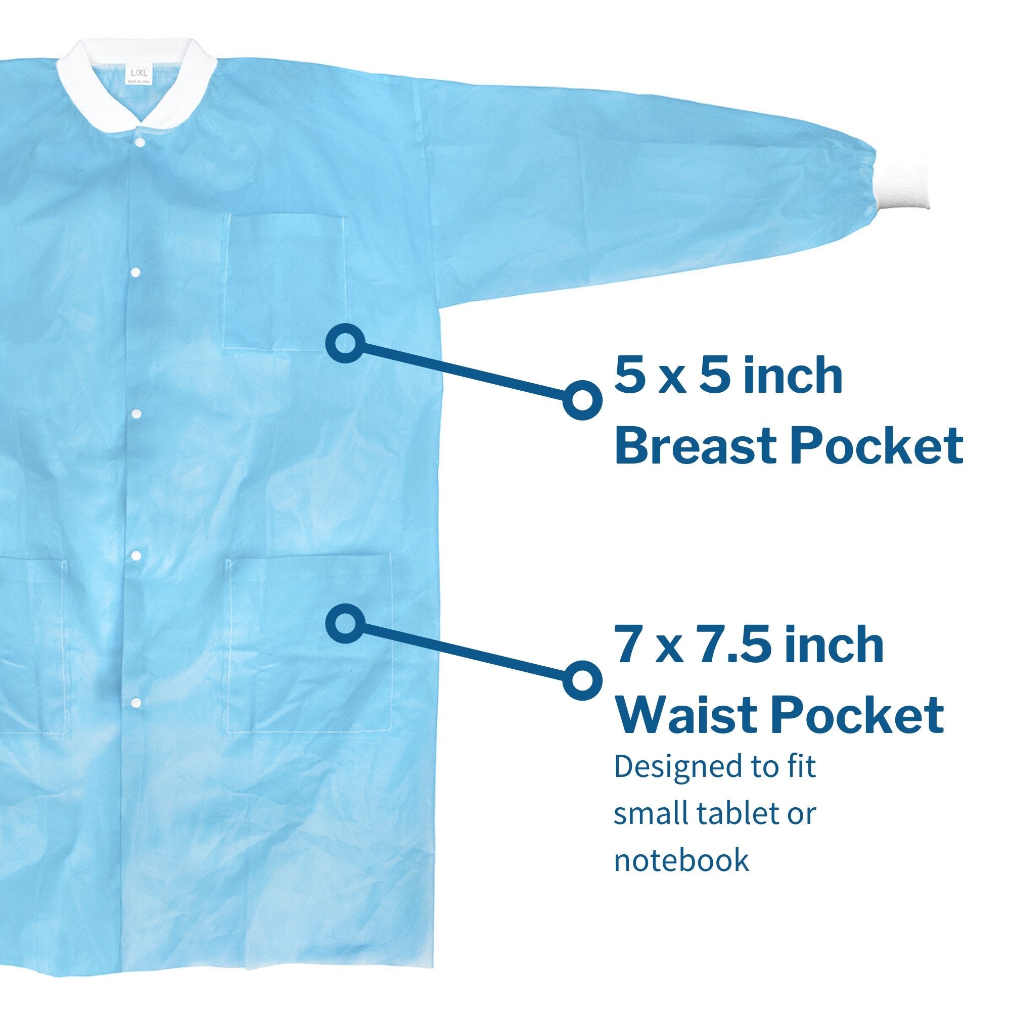 McKesson Lab Coat, Small / Medium, Blue (10 Units)