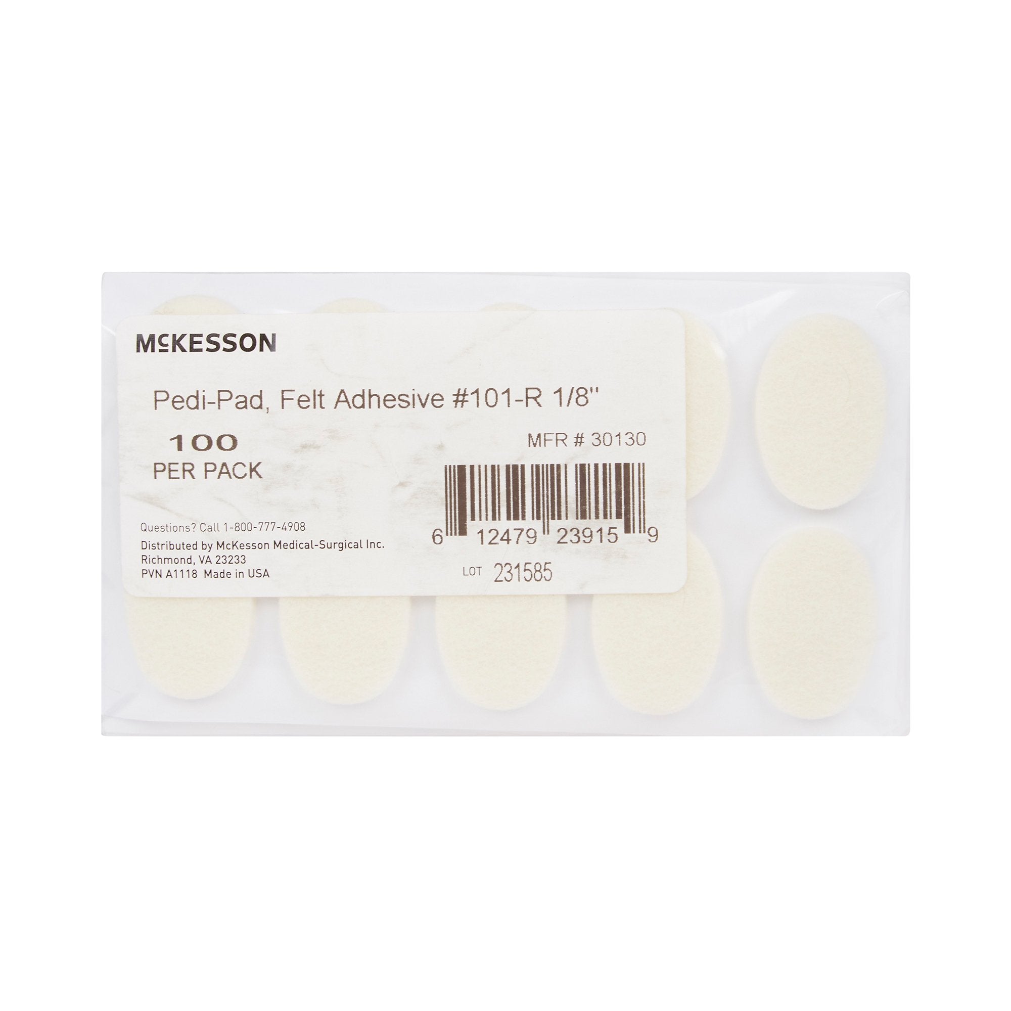 McKesson Pedi-Pad Protective Pad, Size 101 – Regular (100 Units)