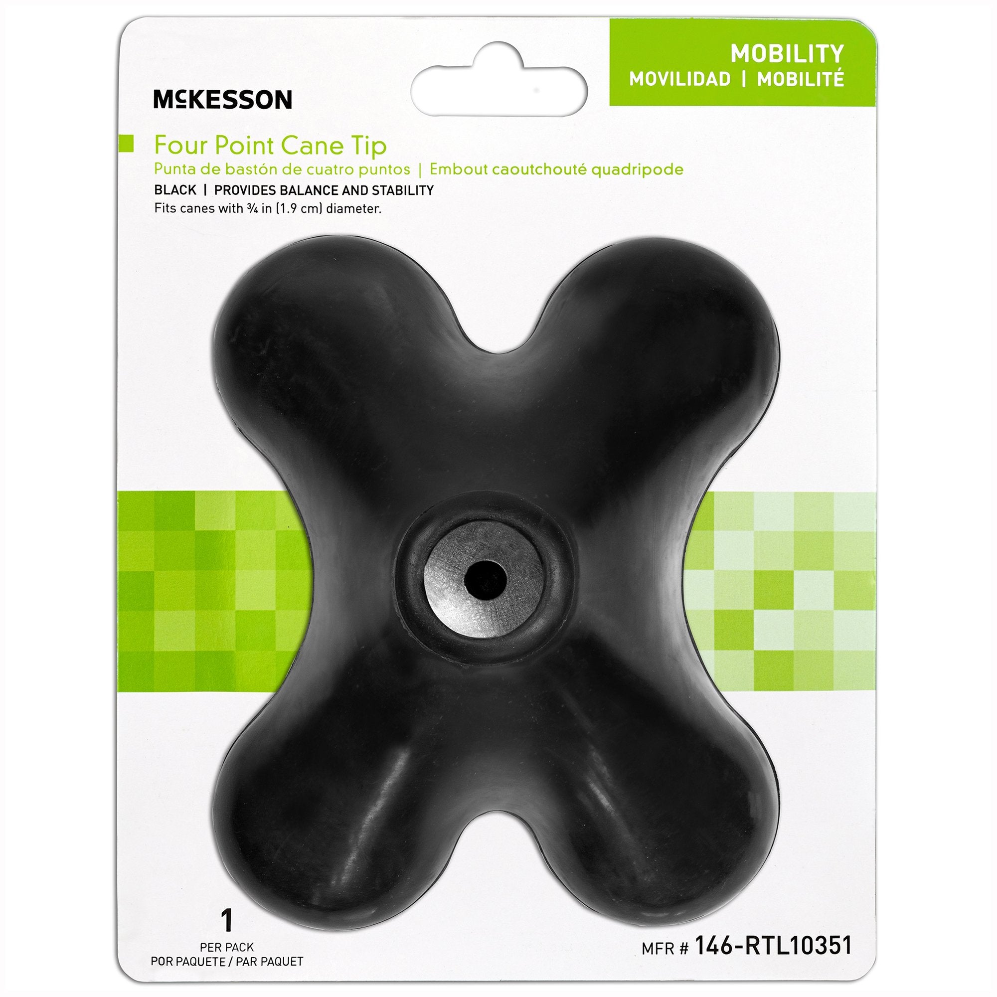 McKesson Four-Point Cane Tip (1 Unit)