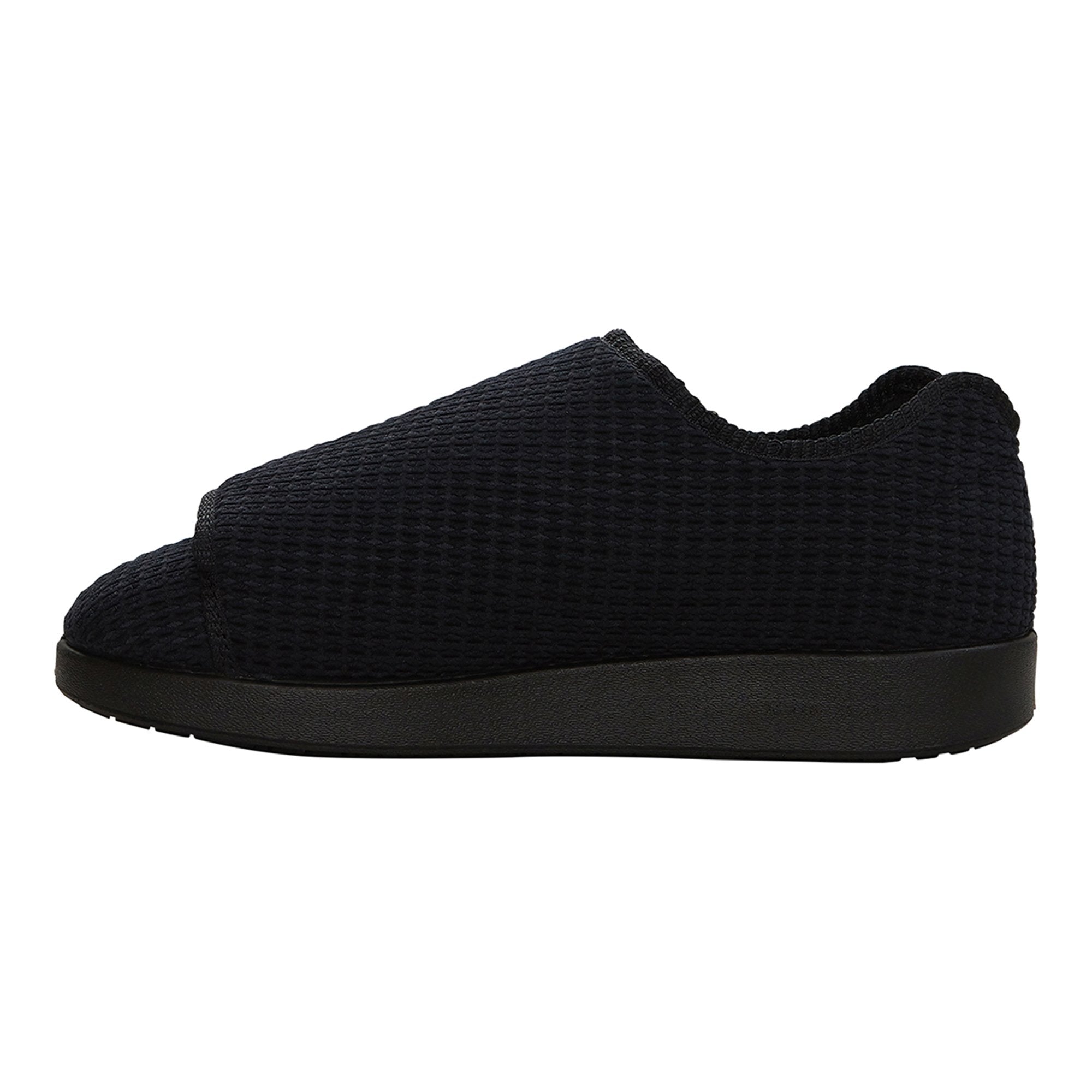 Silverts® Men's Double Extra Wide Slip Resistant Slippers, Black, Size 11 (1 Unit)