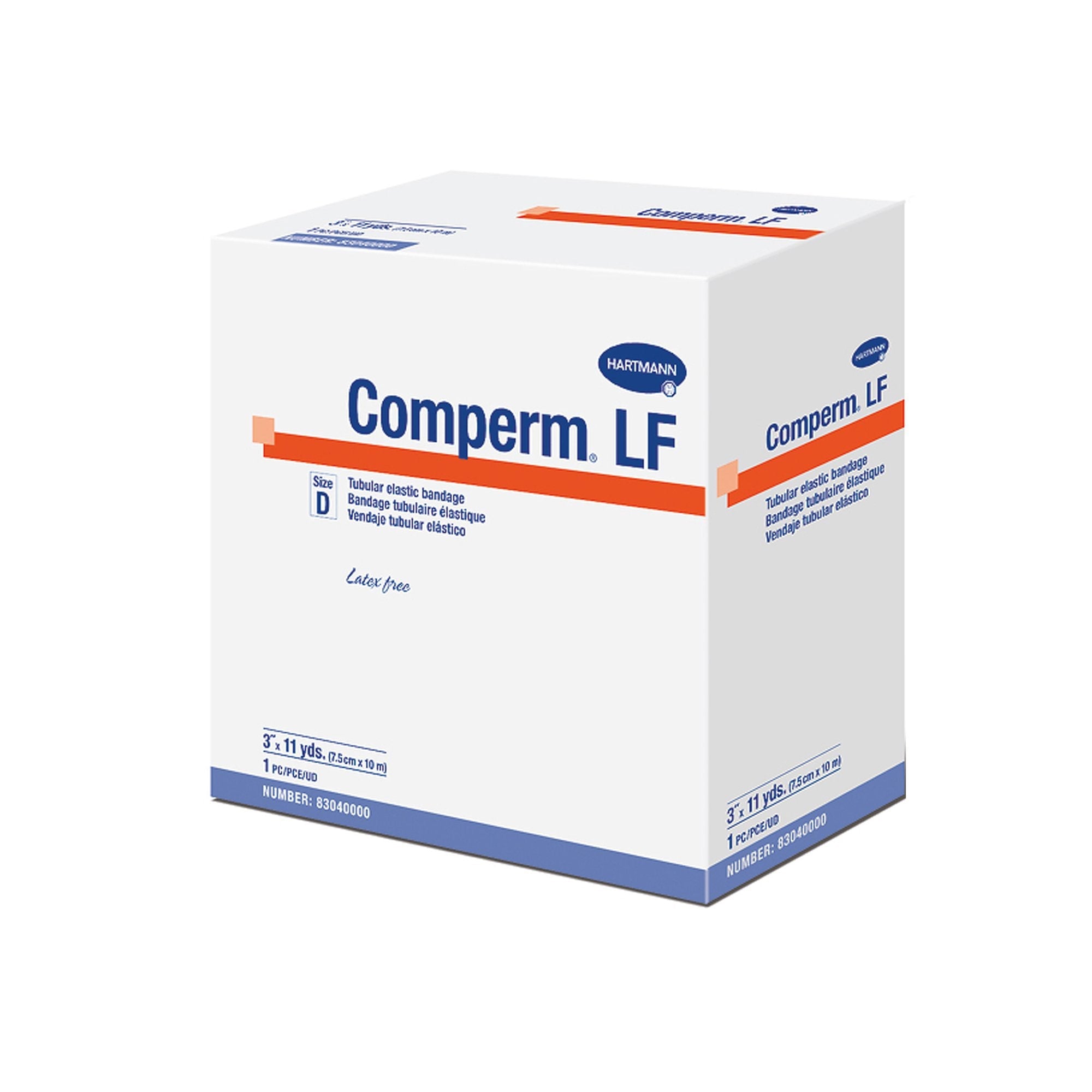 Comperm® LF Pull On Elastic Tubular Support Bandage, 3 Inch x 11 Yard (1 Unit)