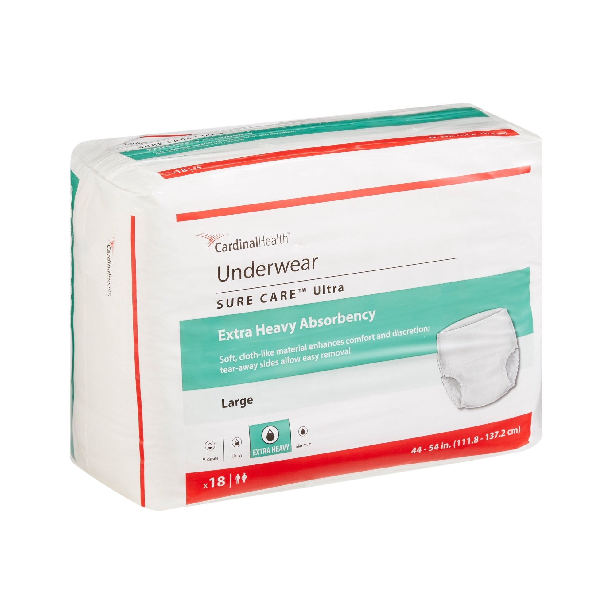 Sure Care™ Ultra Extra Heavy Absorbent Underwear, Large (18 Units)