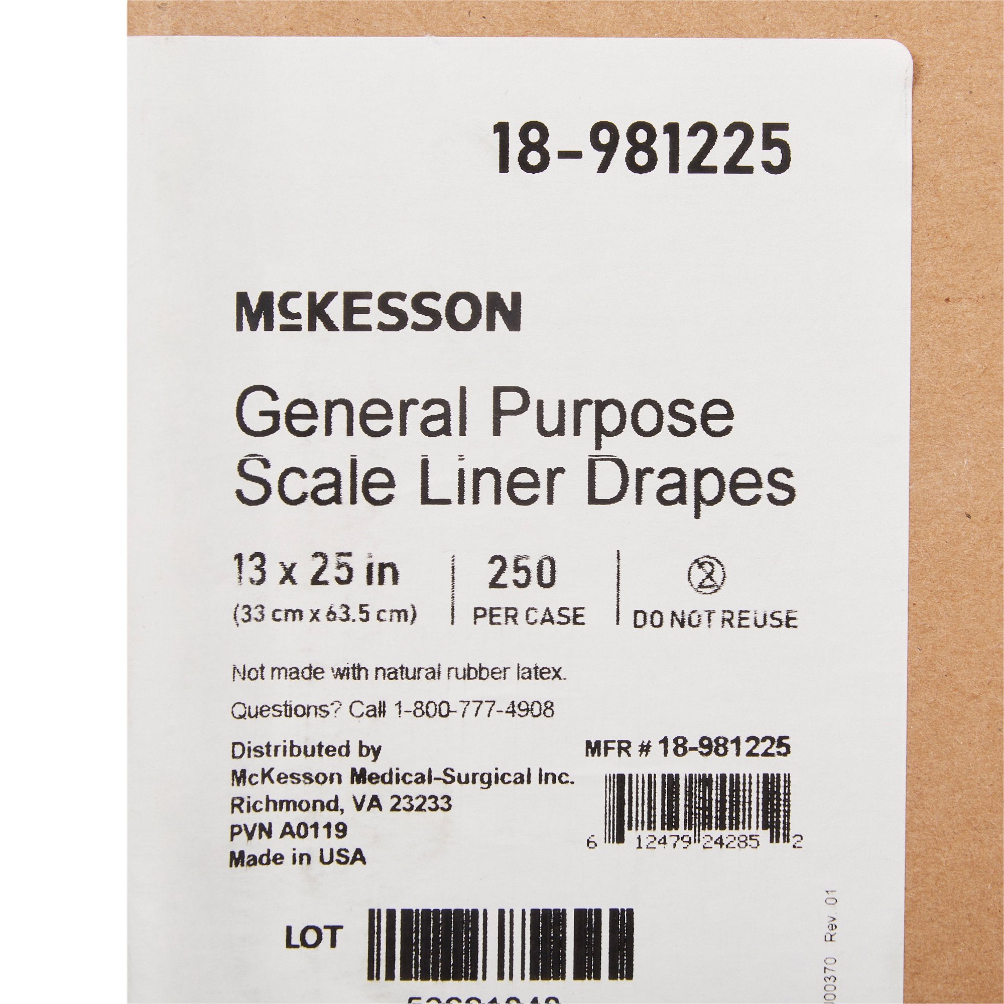McKesson Smooth Scale Liner Paper, 13 Inch x 25 Inch, Print (Pins, Bottles and Carriages) (250 Units)