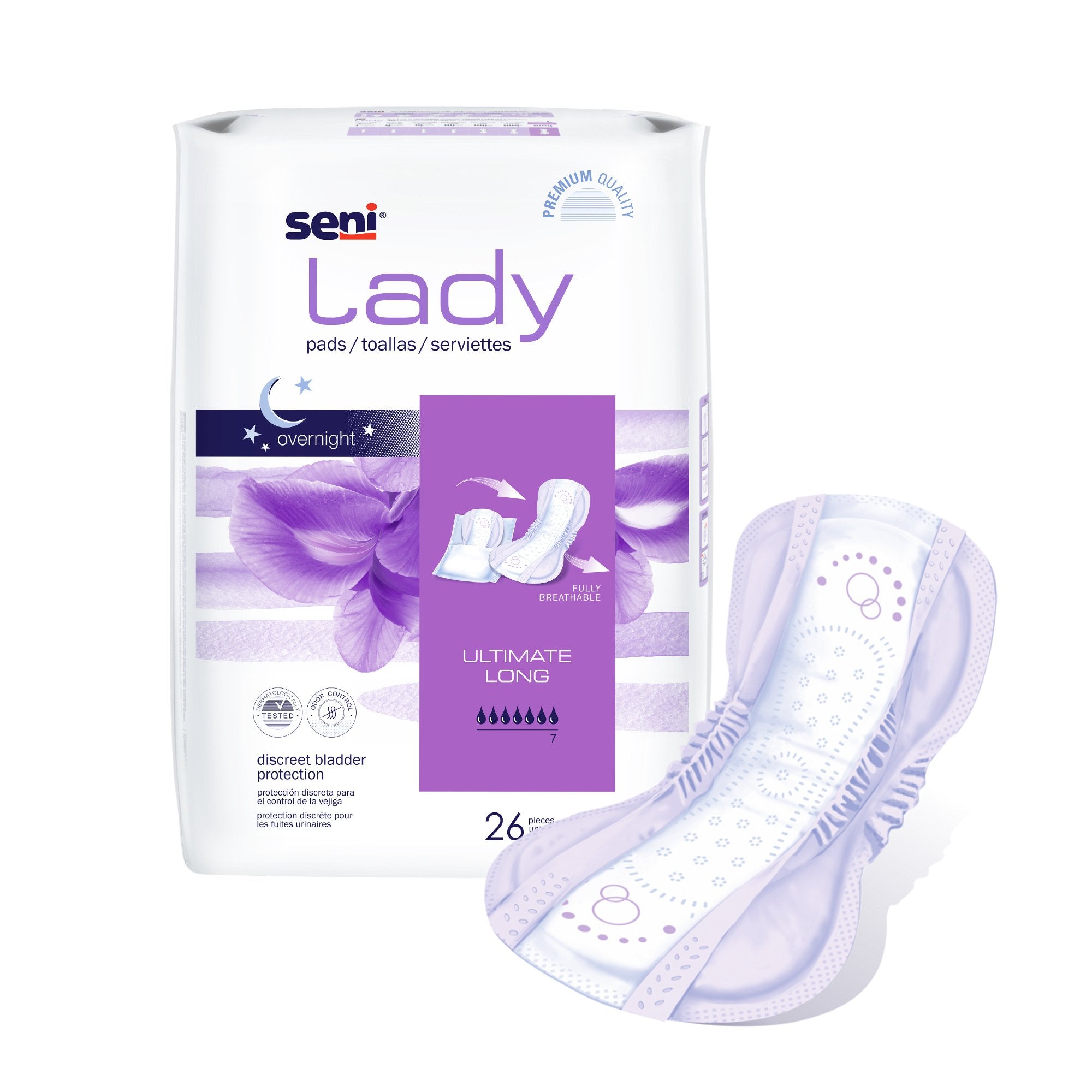 Seni® Lady Ultimate Pads, Long (26 Units)