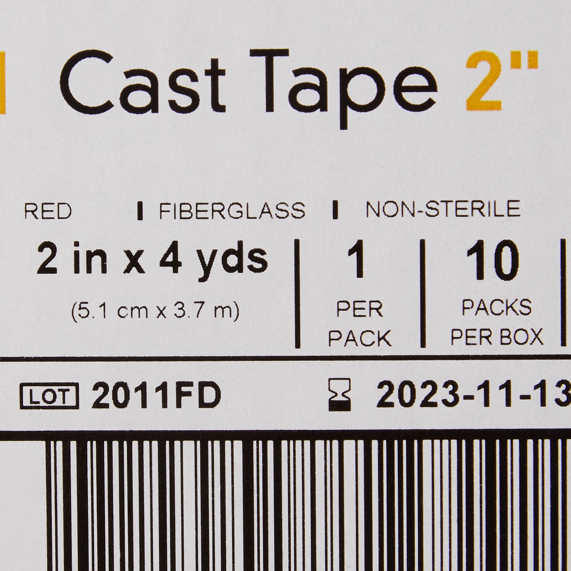McKesson Red Cast Tape, 2 Inch x 4 Yard (10 Units)