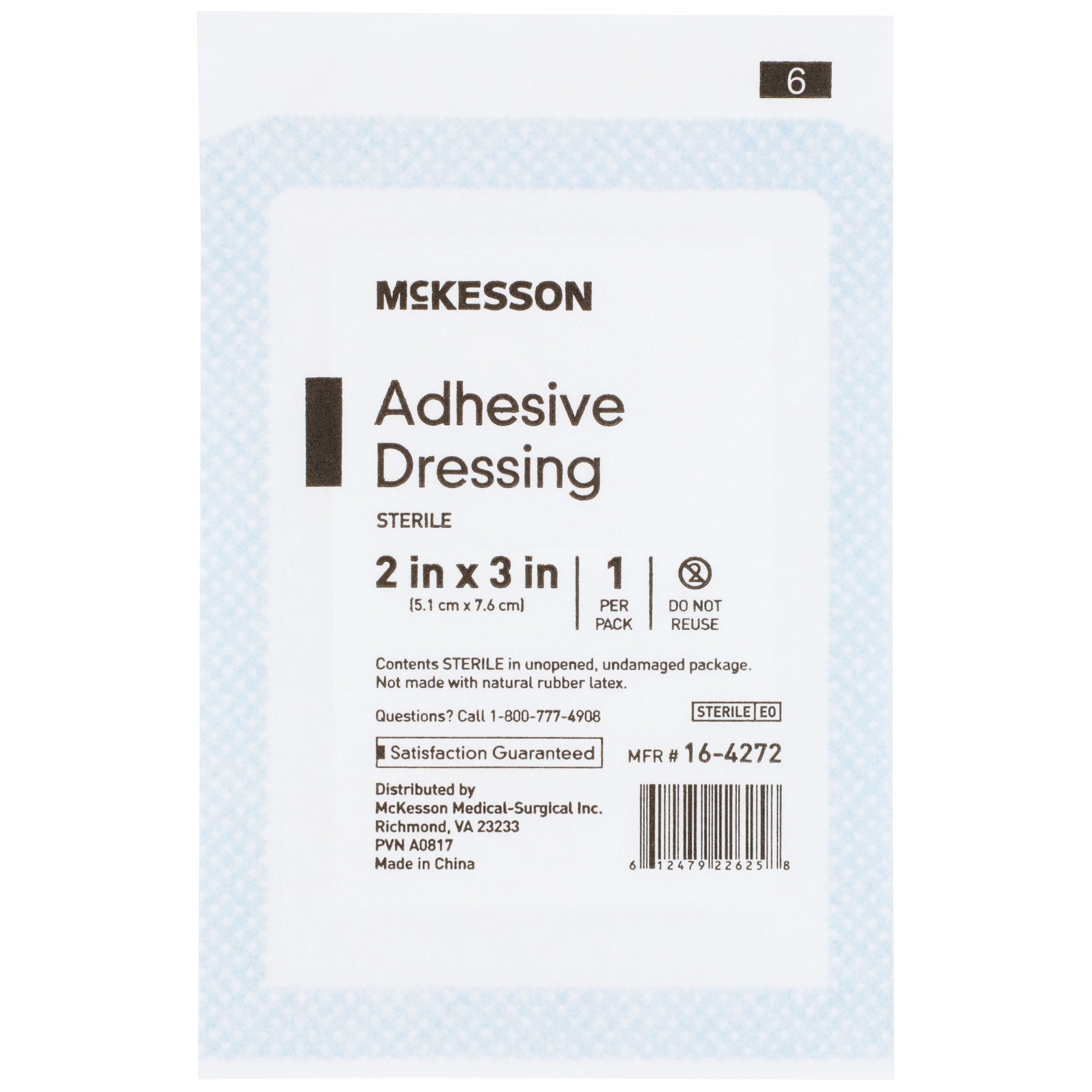 McKesson White Adhesive Dressing, 2 x 3 Inch (100 Units)