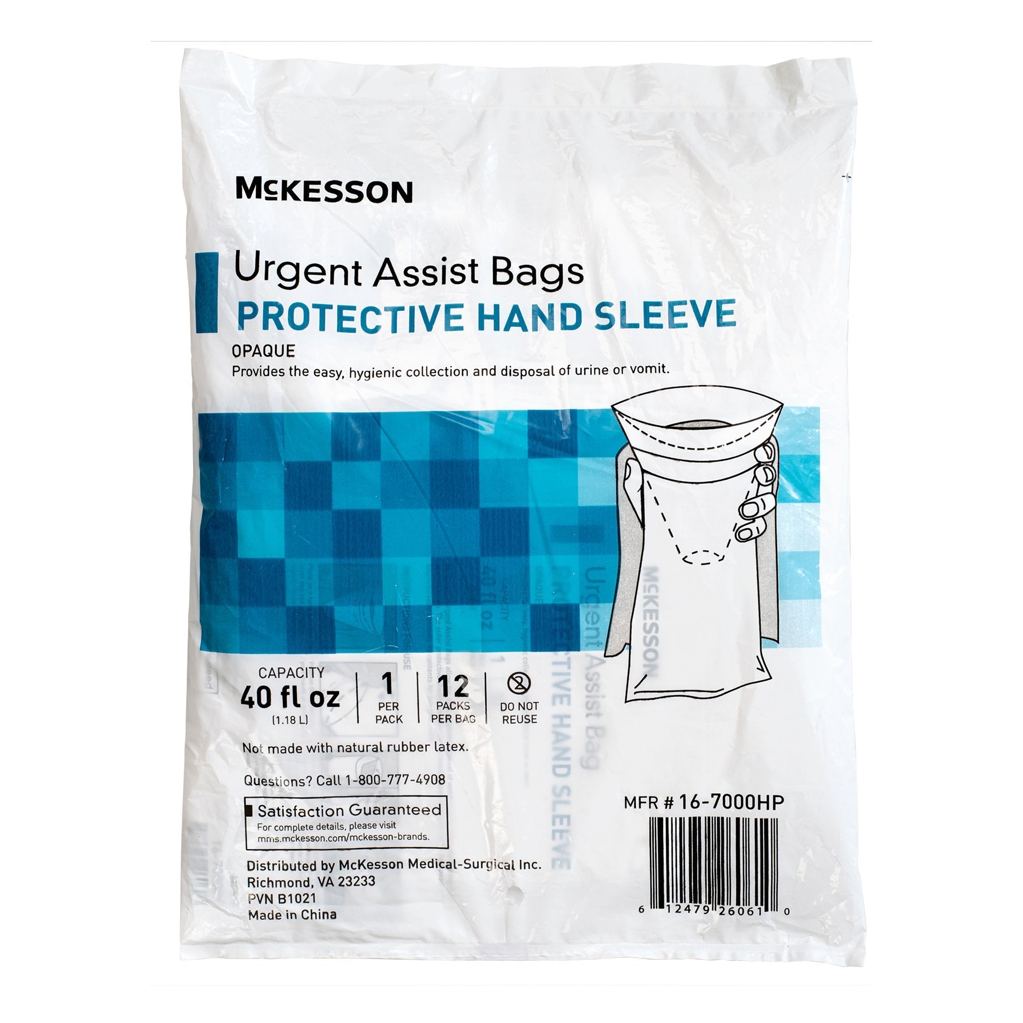 Emesis Bag McKesson 40 oz. White (12 Units)