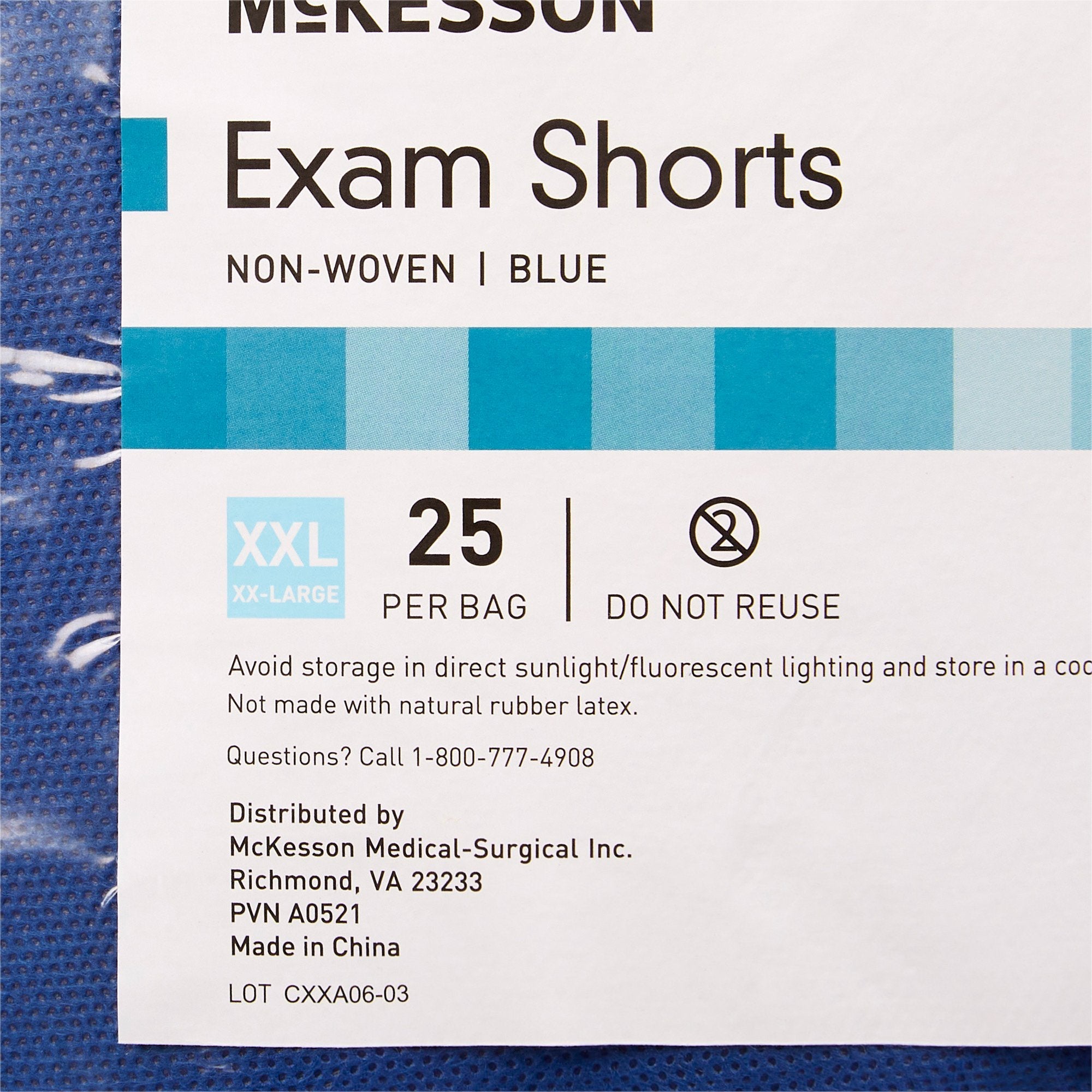 McKesson Patient Exam Shorts, 2X-Large (50 Units)