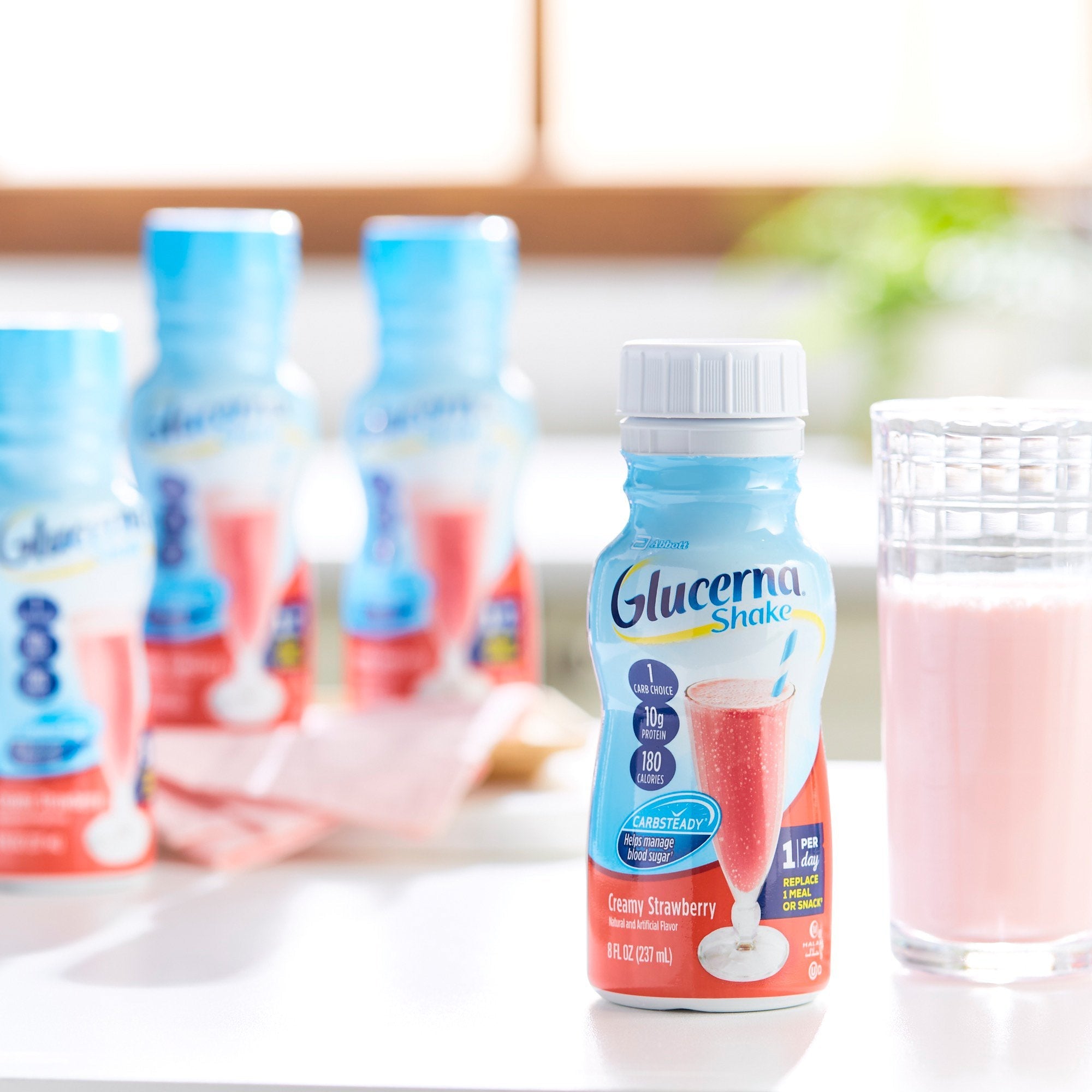 Glucerna Original Shake, Creamy Strawberry, 8 oz - Diabetic Support Formula