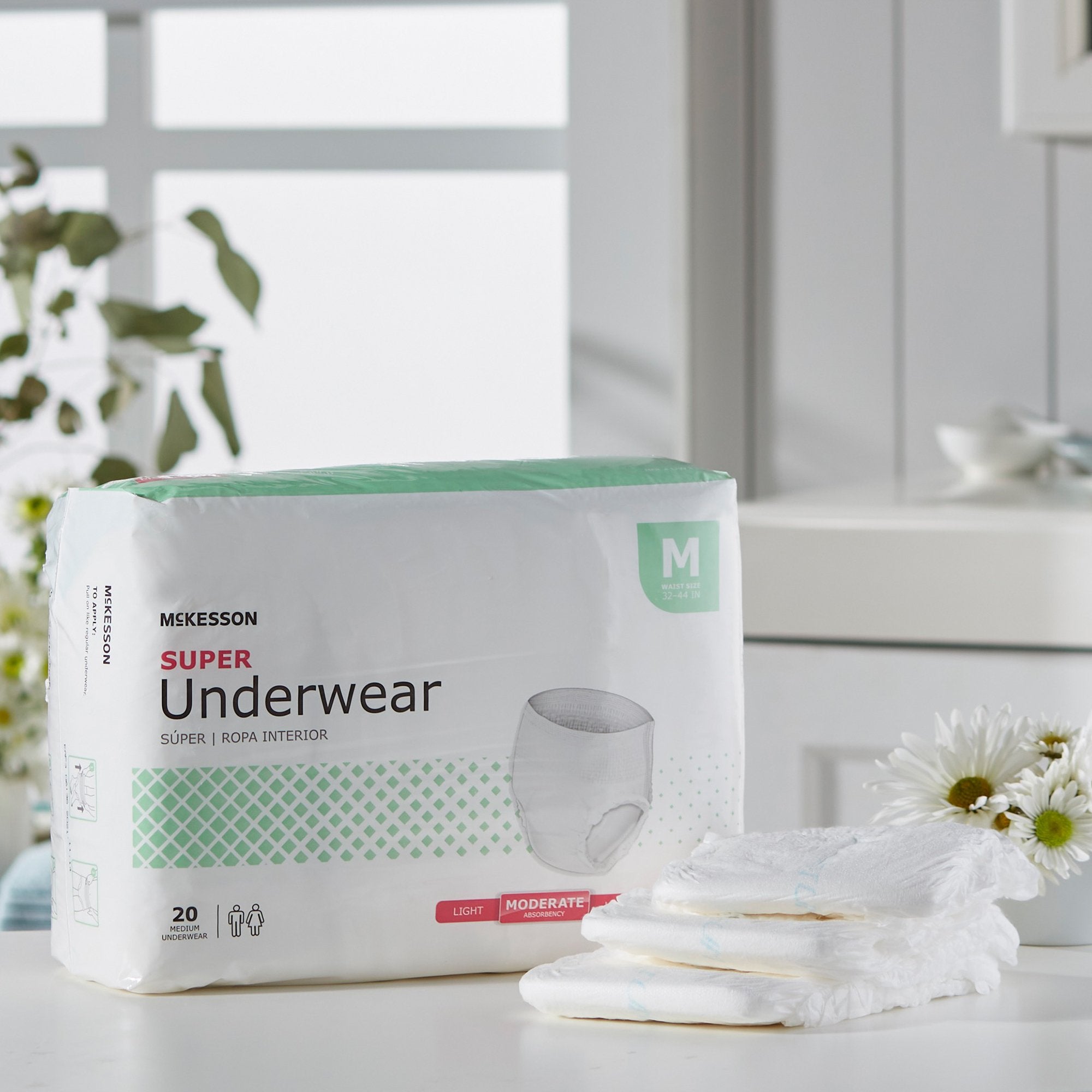 McKesson Medium Absorbent Underwear - Comfort Fit, 80-Pack
