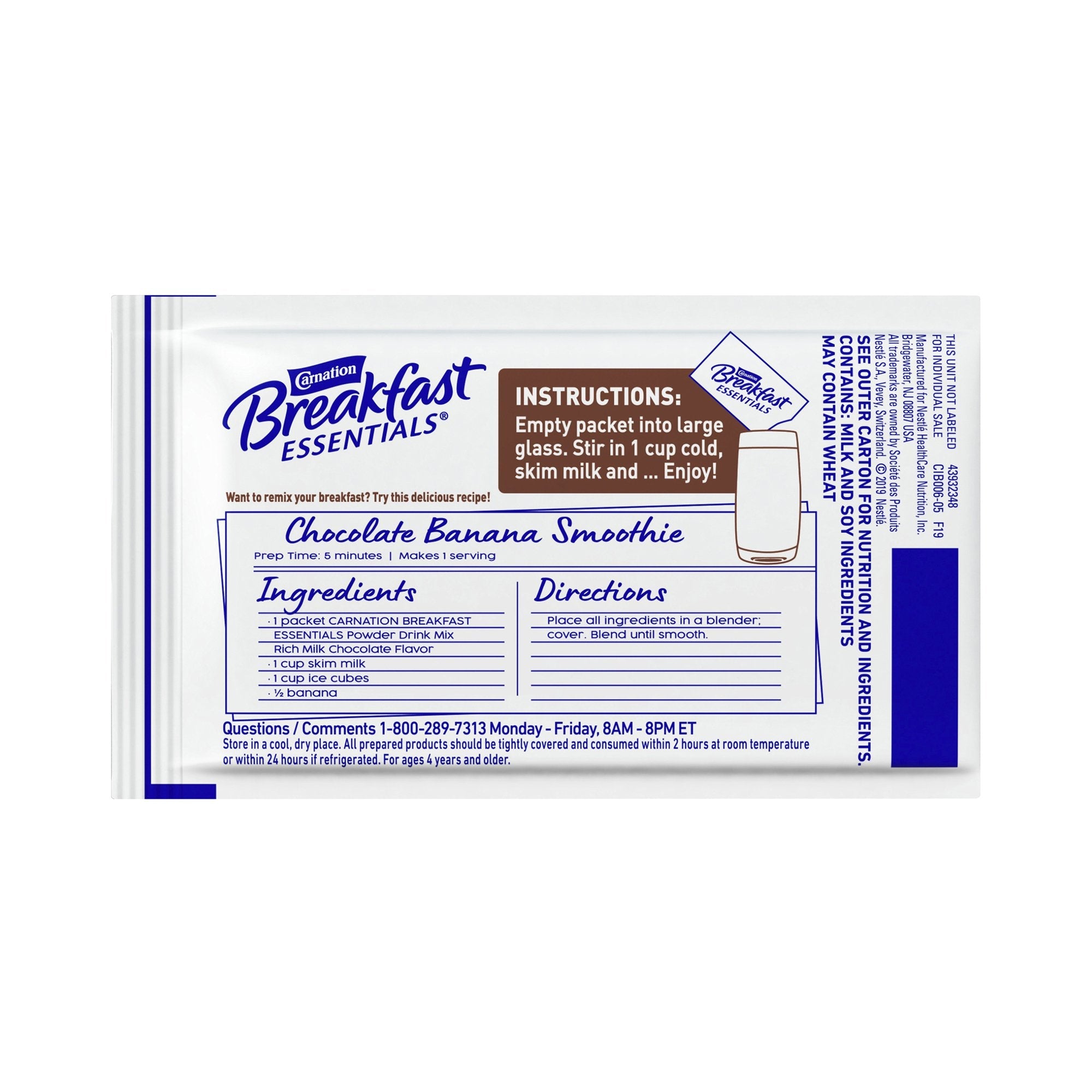 Carnation Breakfast Essentials® Chocolate Nutritional Drink (10 Units)
