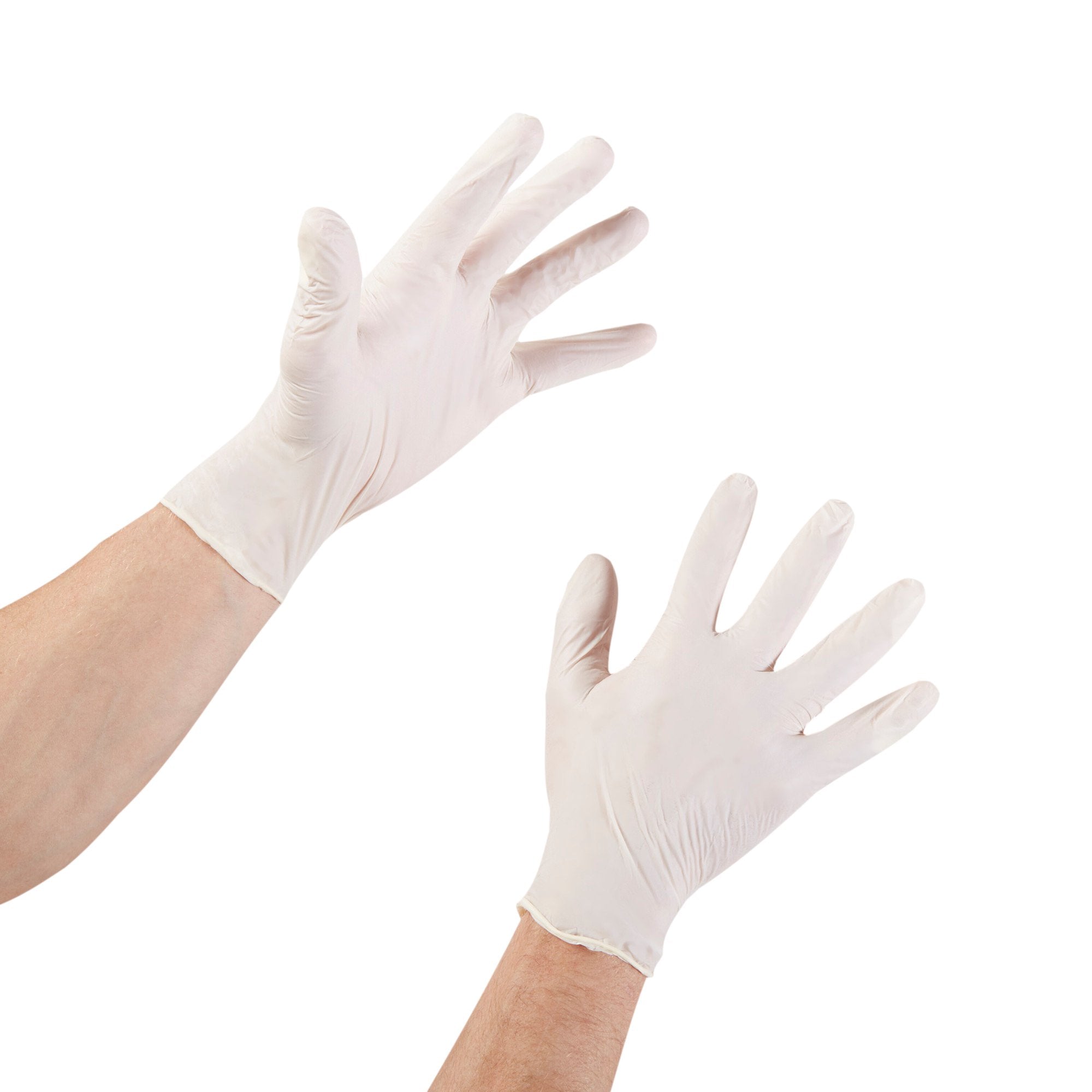 McKesson Stretch Vinyl Exam Gloves Large - Ivory, NonSterile, Smooth (100 Pack)