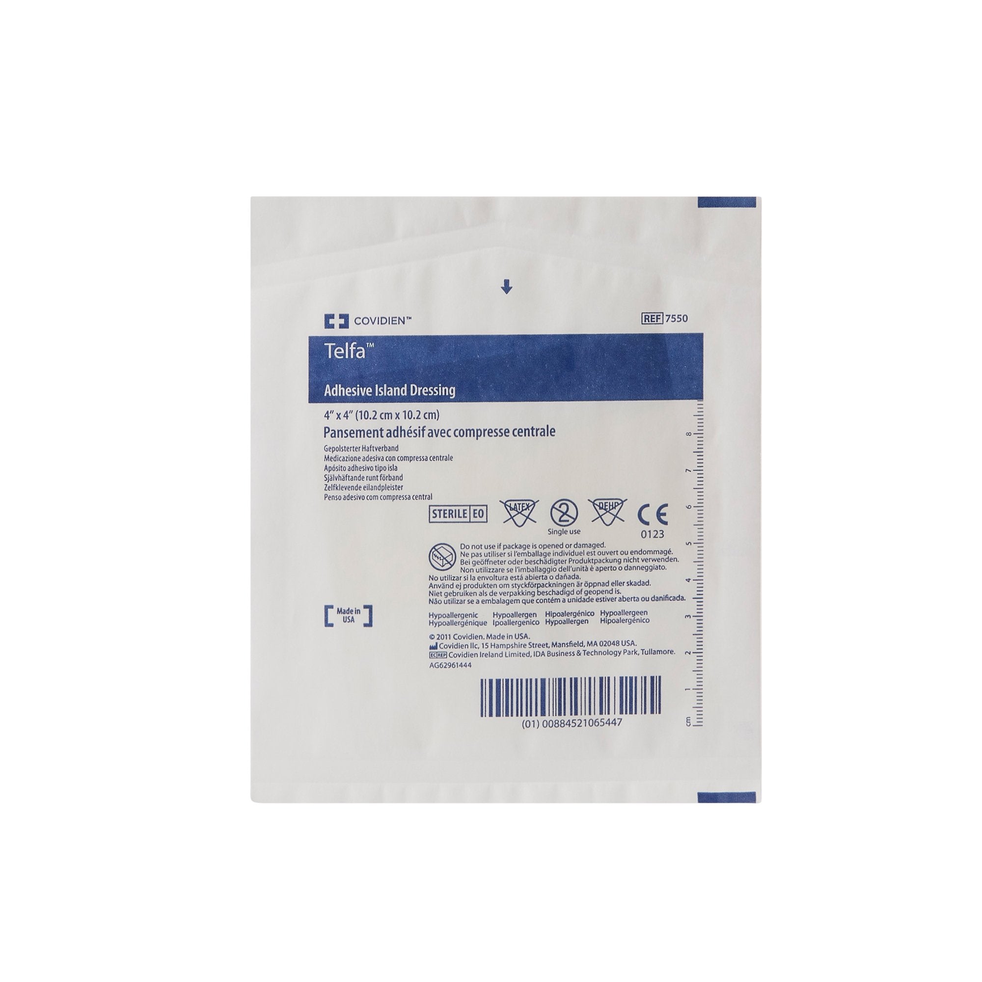 Telfa™ White Adhesive Dressing, 4 x 4 Inch (25 Units)
