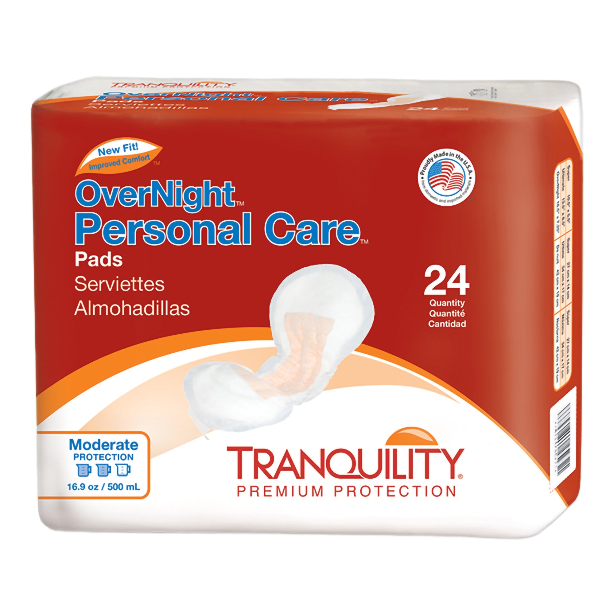 Tranquility® OverNight Bladder Control Pads, Heavy Absorbency 24-Pack