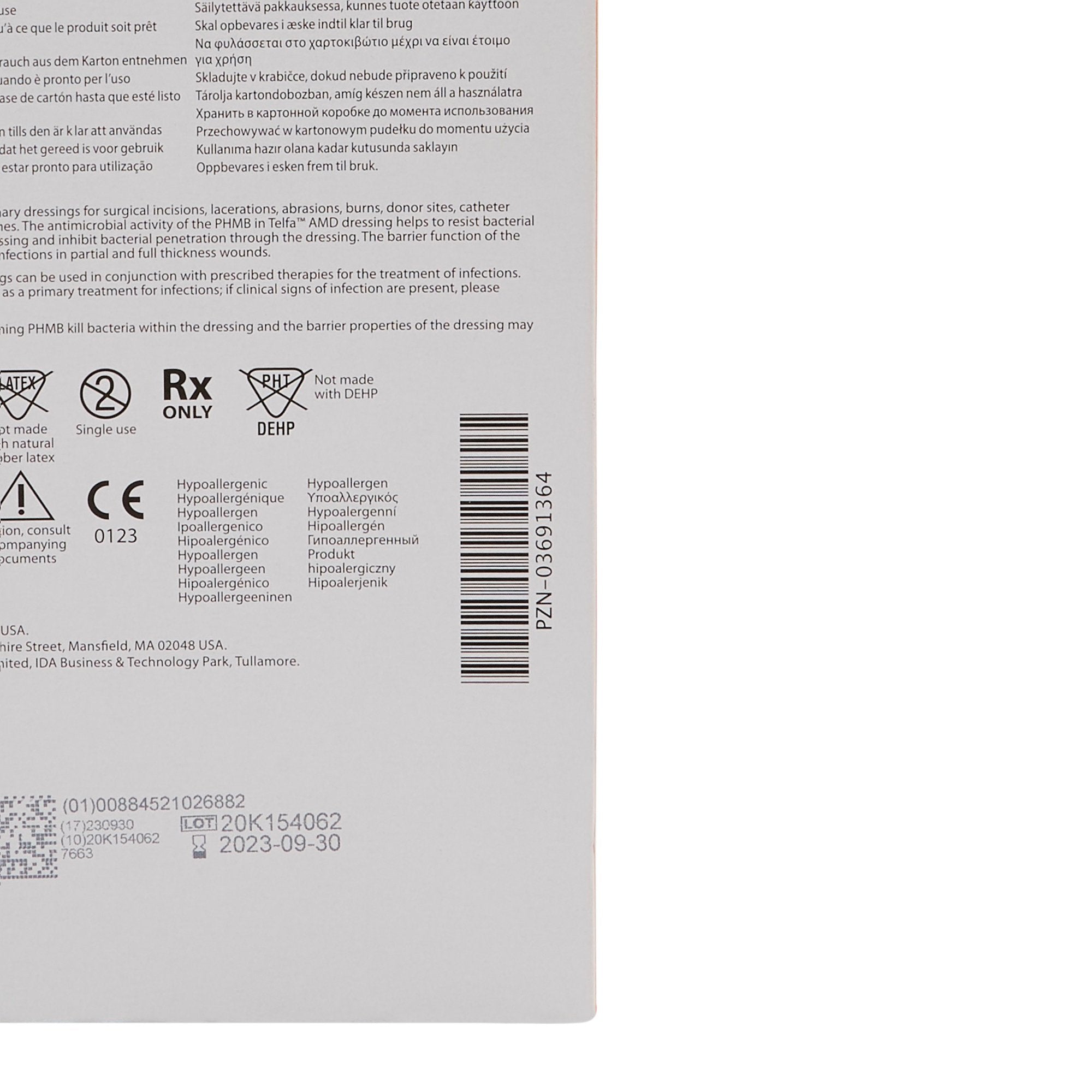 Telfa™ Impregnated Antimicrobial Dressing, 3 x 8 Inch (50 Units)