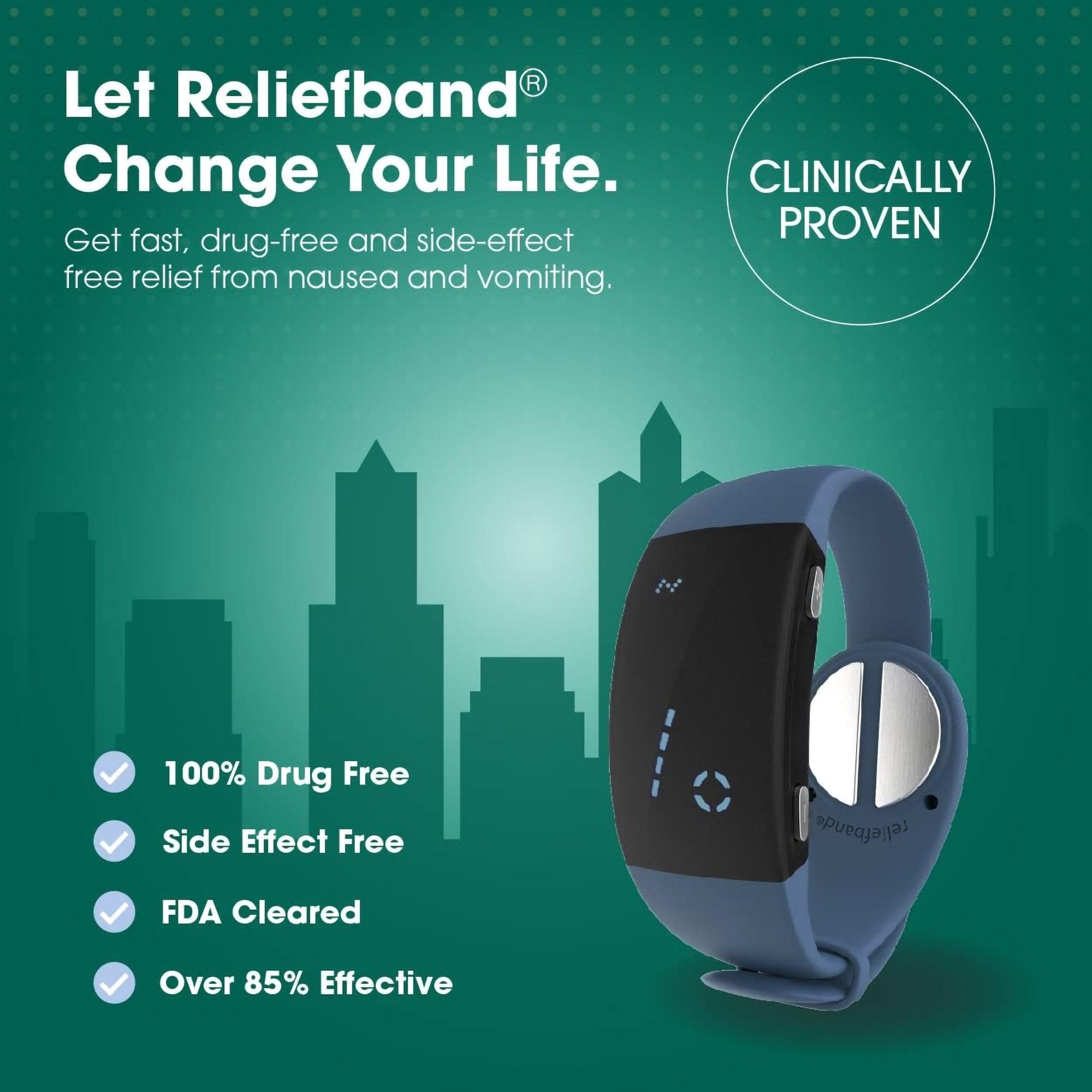 Reliefband® Premier Nausea Relief, Denim Slate Blue (24 Units)