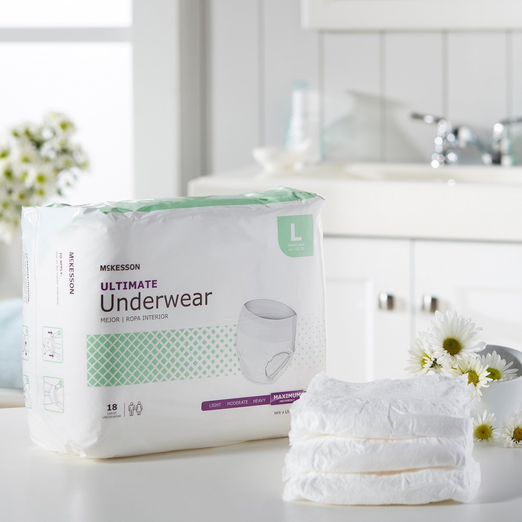McKesson Ultimate Maximum Absorbent Underwear, Large (18 Units)