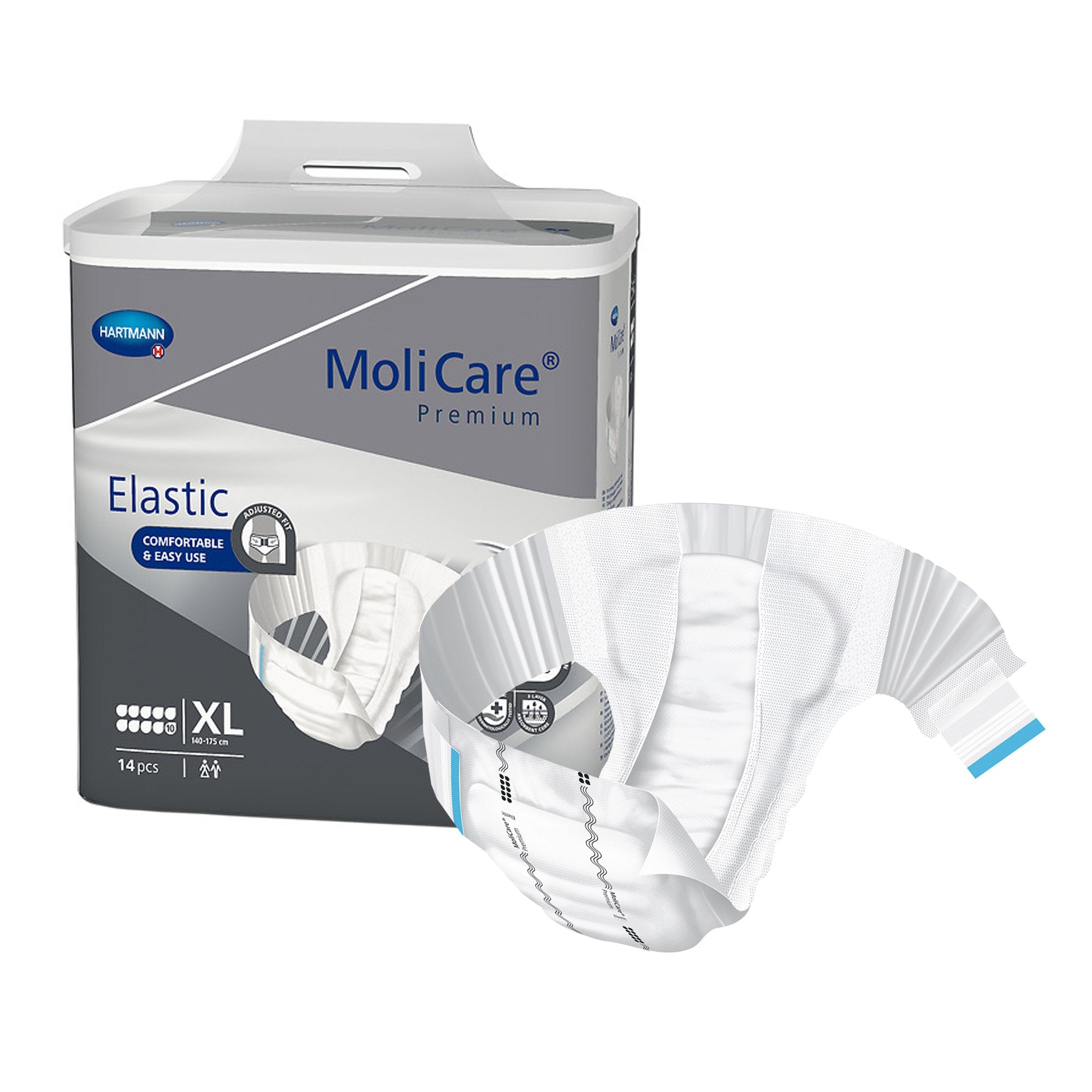 MoliCare® Premium Elastic Incontinence Brief, 10D, X-Large (14 Units)