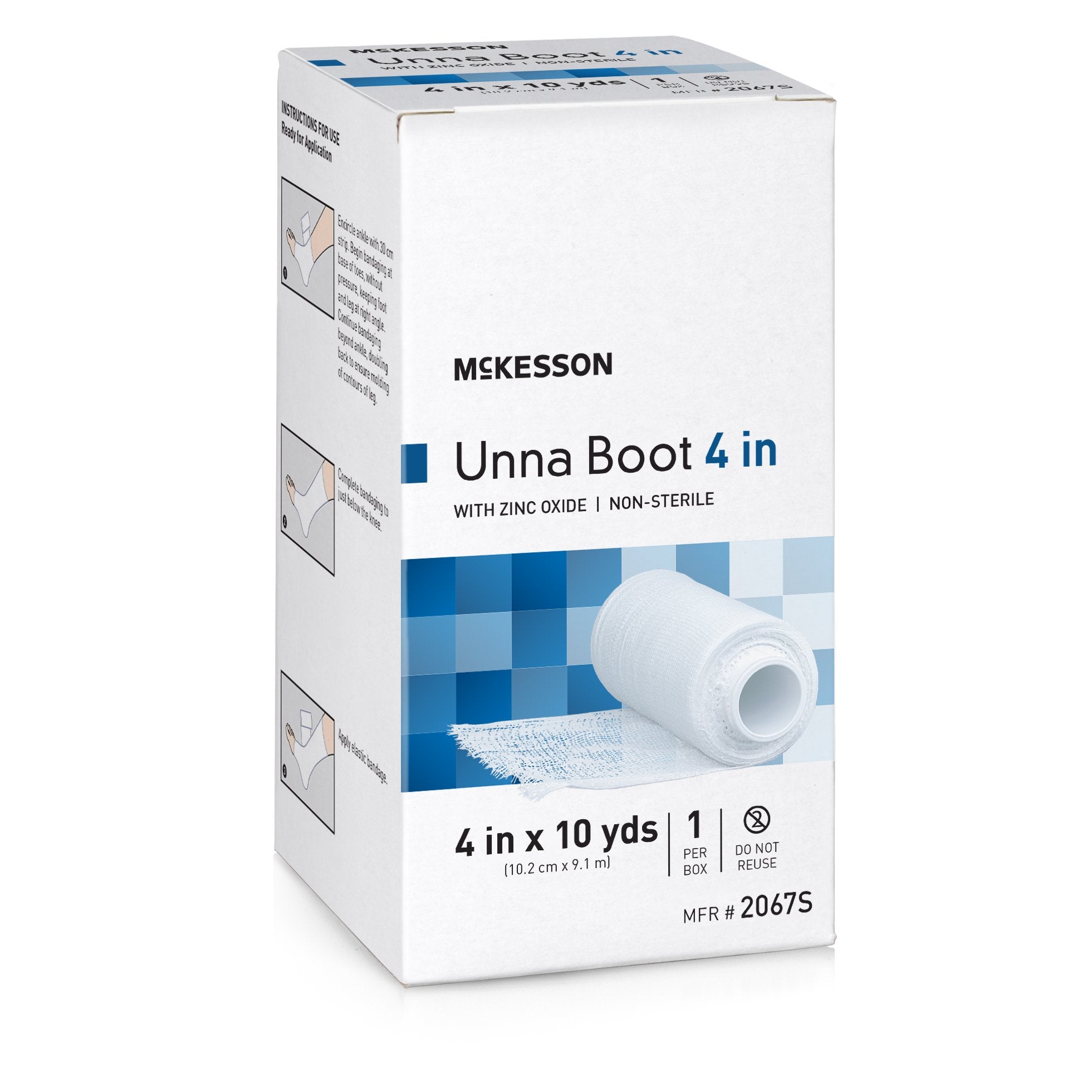 McKesson Zinc Oxide Unna Boot Compression Wrap, 4"x10yd - 12 Pack