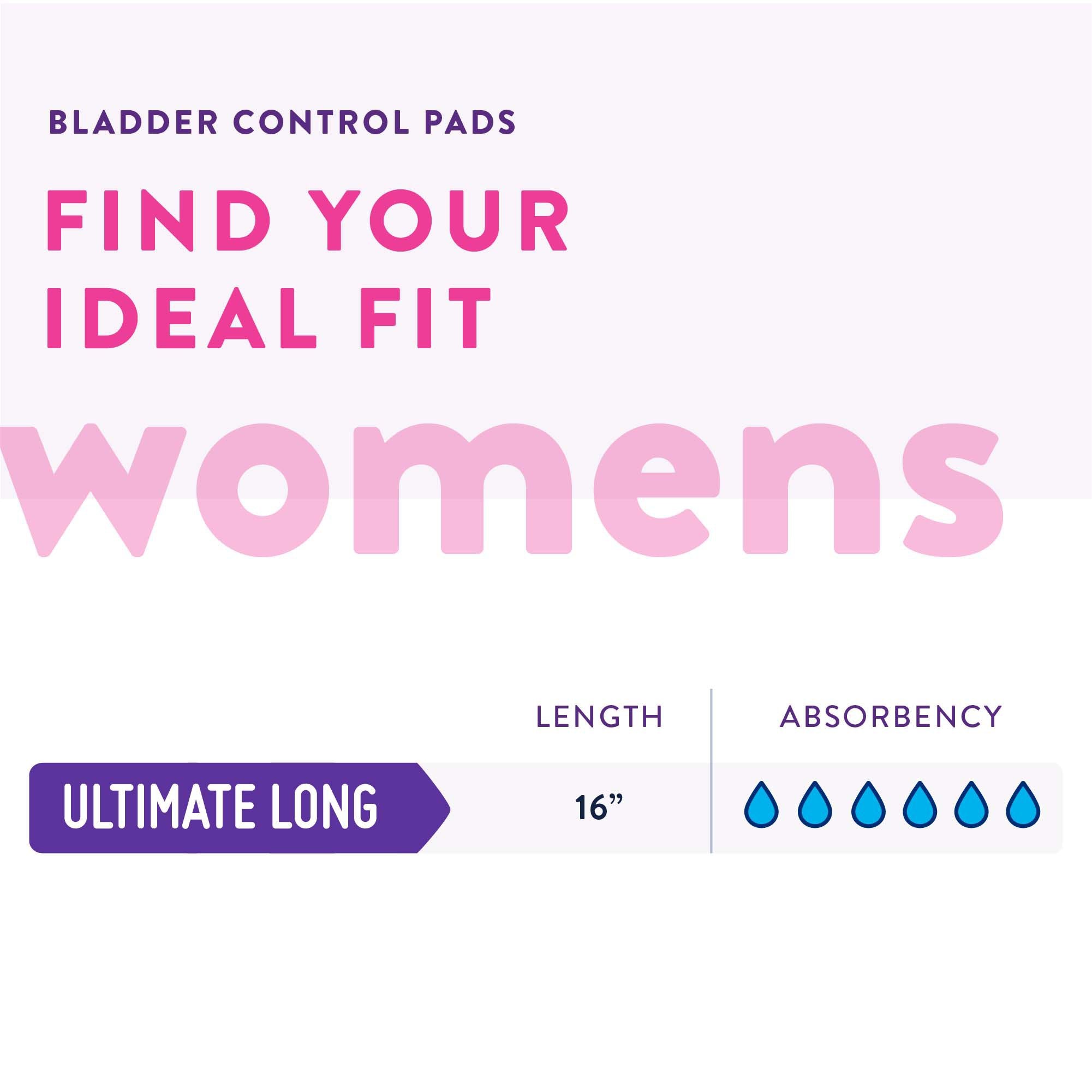Prevail® Overnight Bladder Control Pads, 16" Length - 30 Pack, Heavy Absorbency