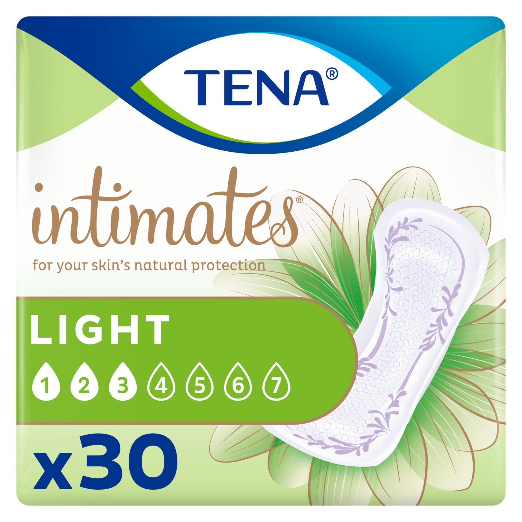 Tena® Intimates™ Ultra Thin Light Pads Regular Bladder Control Pad, 9-Inch Length (30 Units)