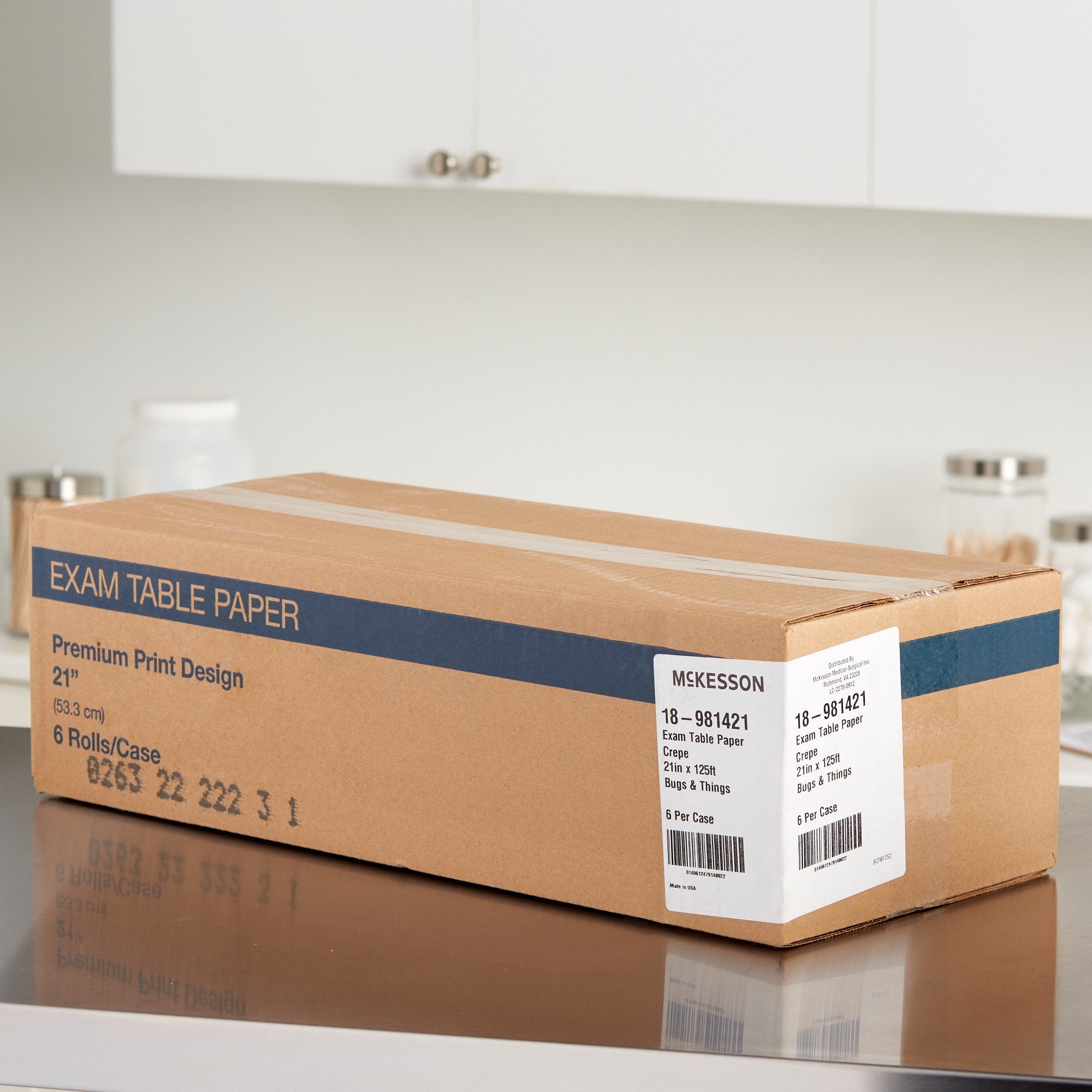 McKesson Crepe Table Paper, 21 Inch x 125 Foot, Print (Bugs and Things) (6 Units)