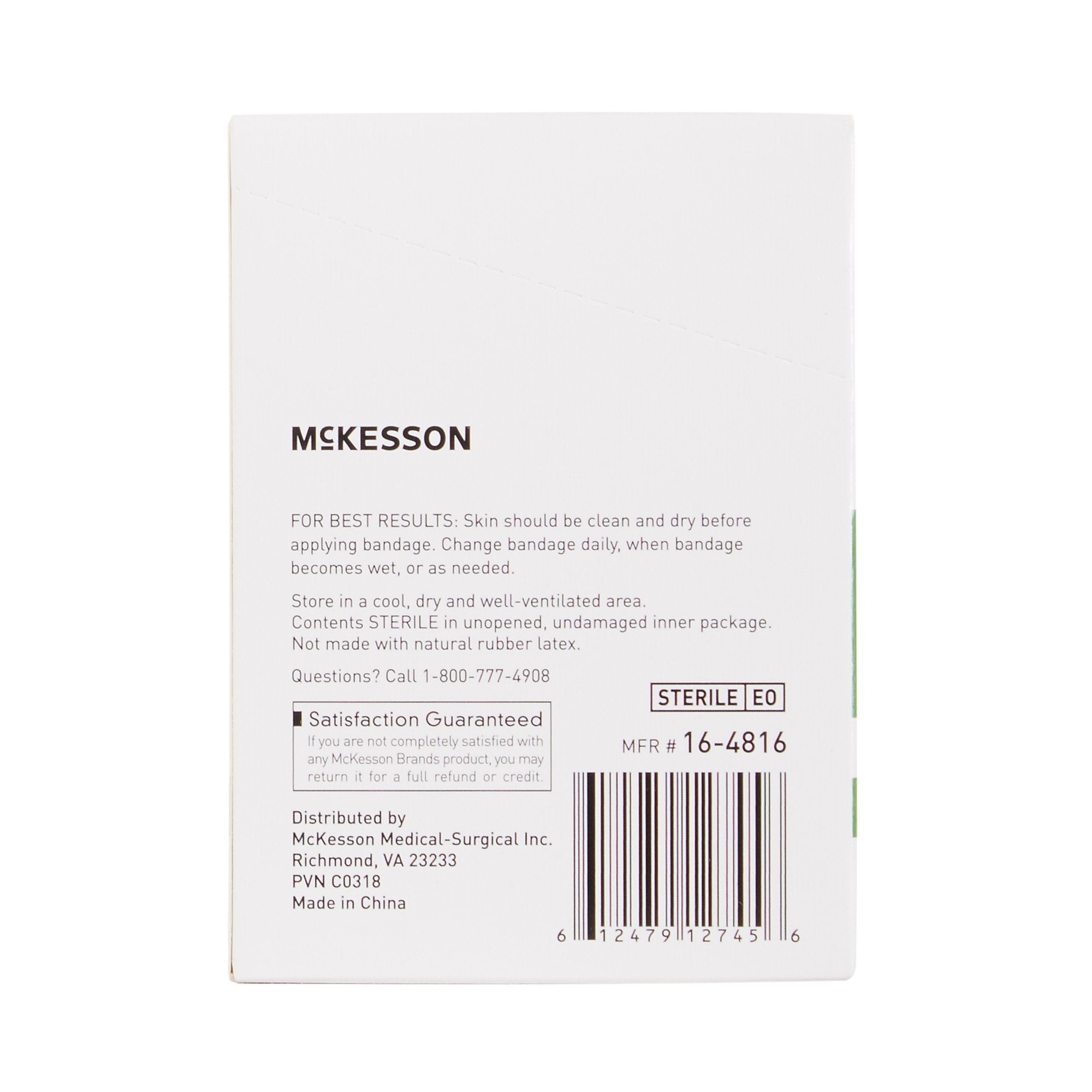 McKesson Tan Fabric Adhesive Strips, 2x3 Inch - Sterile Bandages (50 Pack)