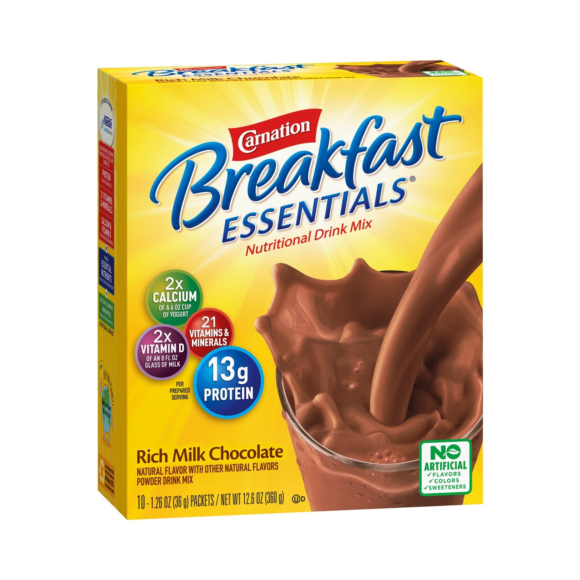 Carnation Breakfast Essentials® Chocolate Nutritional Drink (10 Units)