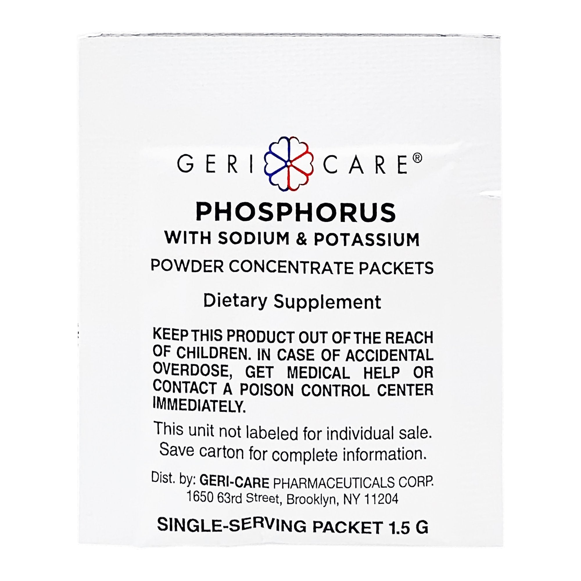 Geri-Care Phosphorus Supplement Powder with Electrolytes, Strawberry Flavor (100 Units)