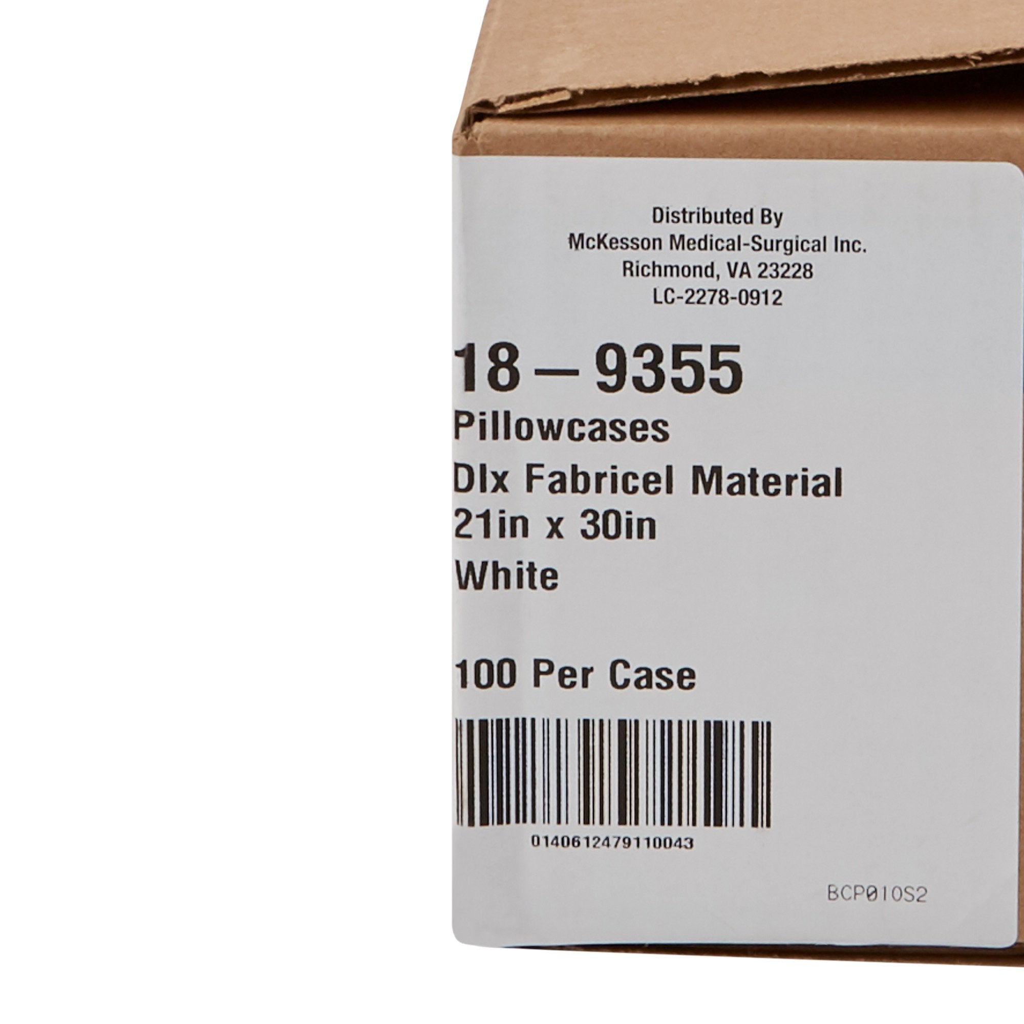 McKesson White Fabricel® Pillowcase, 21 x 30 Inch (100 Units)