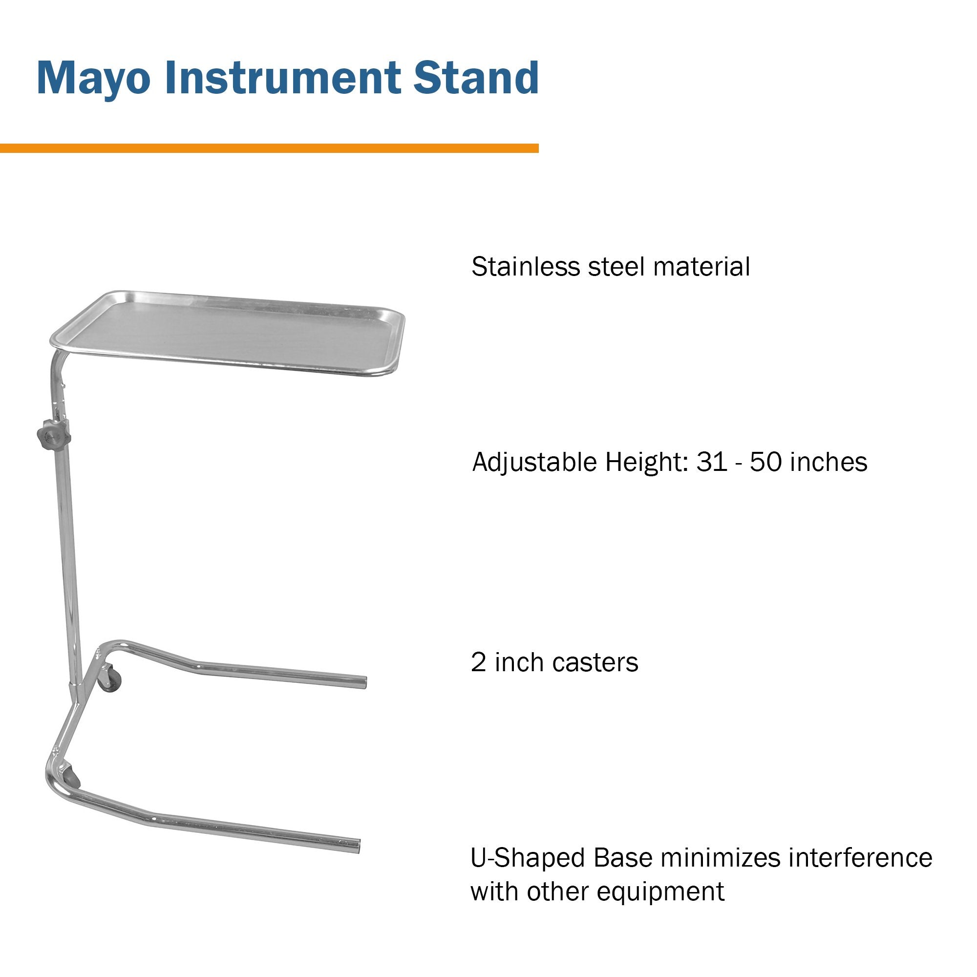 McKesson Mayo Instrument Stand (1 Unit)