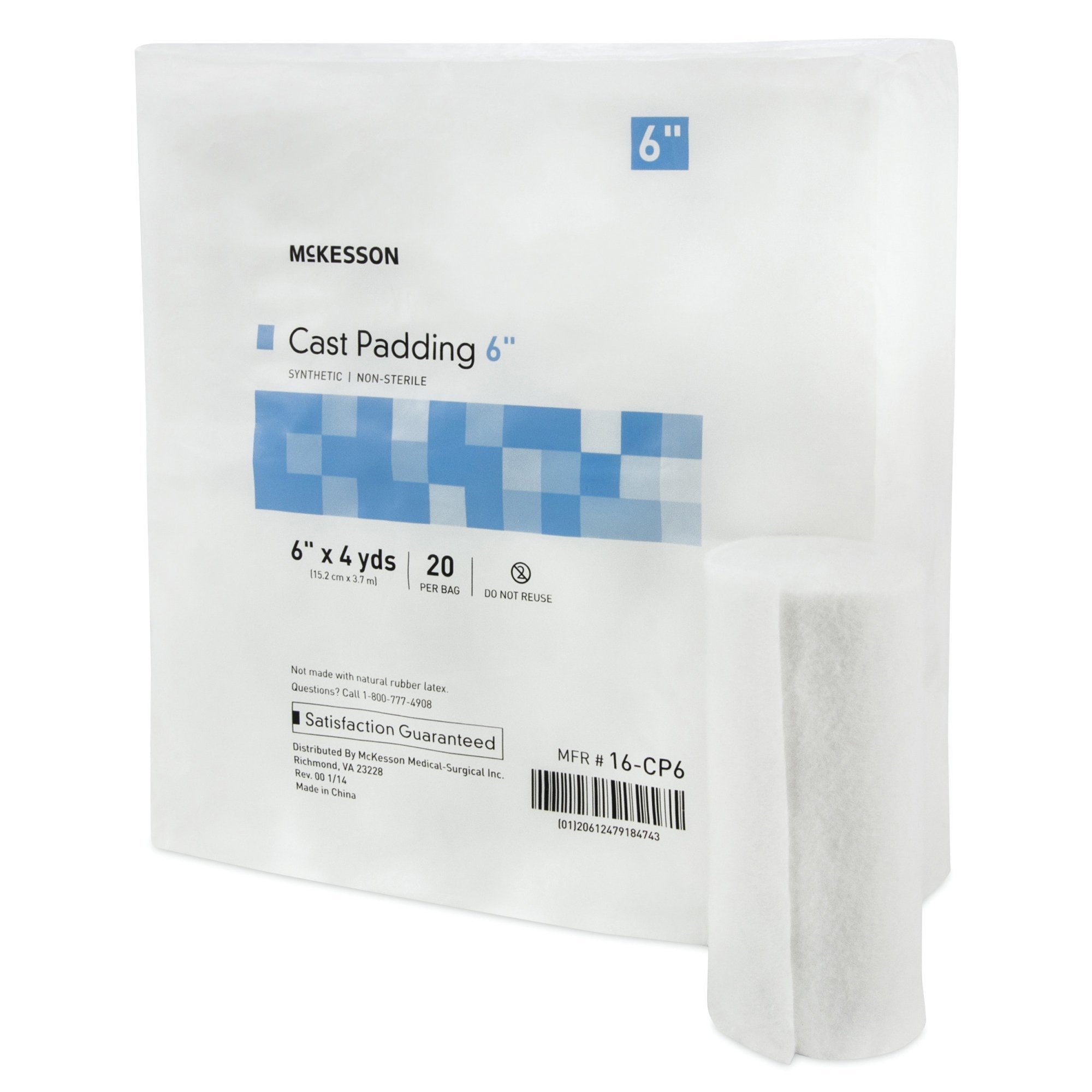 McKesson White Polyester Cast Padding, 6 Inch x 4 Yard (20 Units)