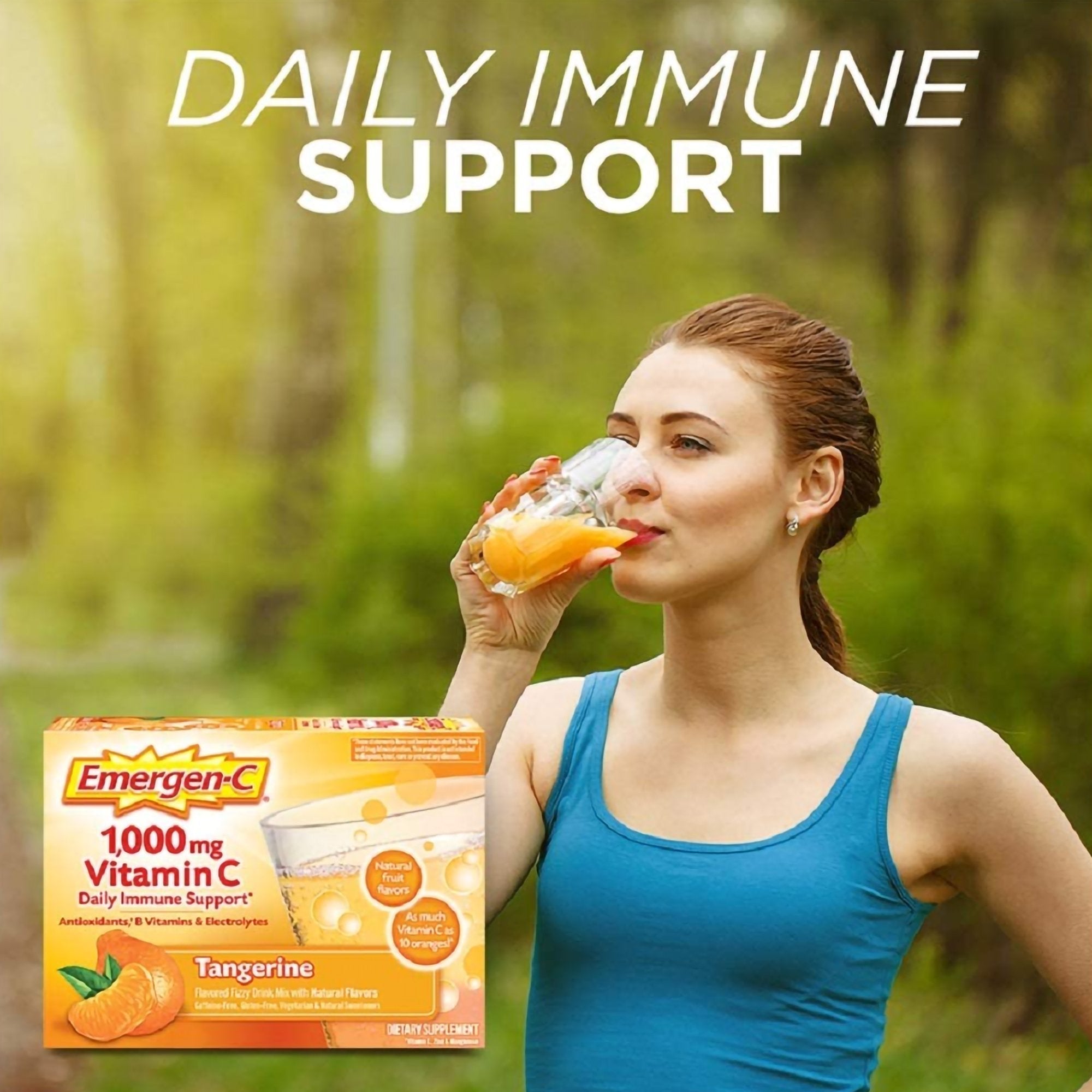 Emergen-C® Vitamin C Daily Immune Support Drink Mix, Super Tangerine Flavor (30 Units)