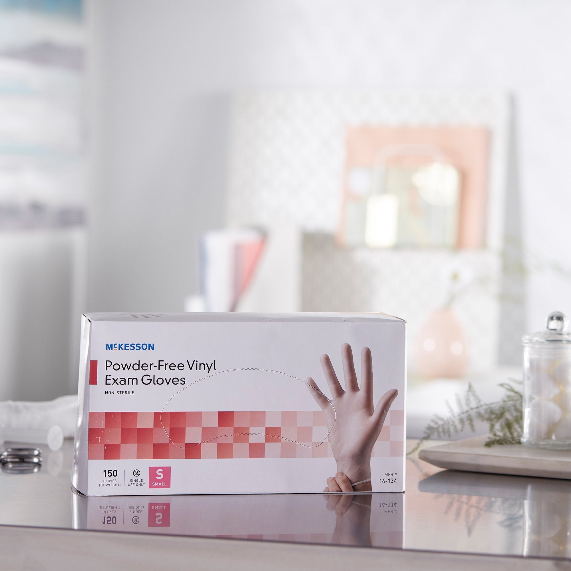 McKesson Vinyl Exam Glove, Small, Clear (150 Units)